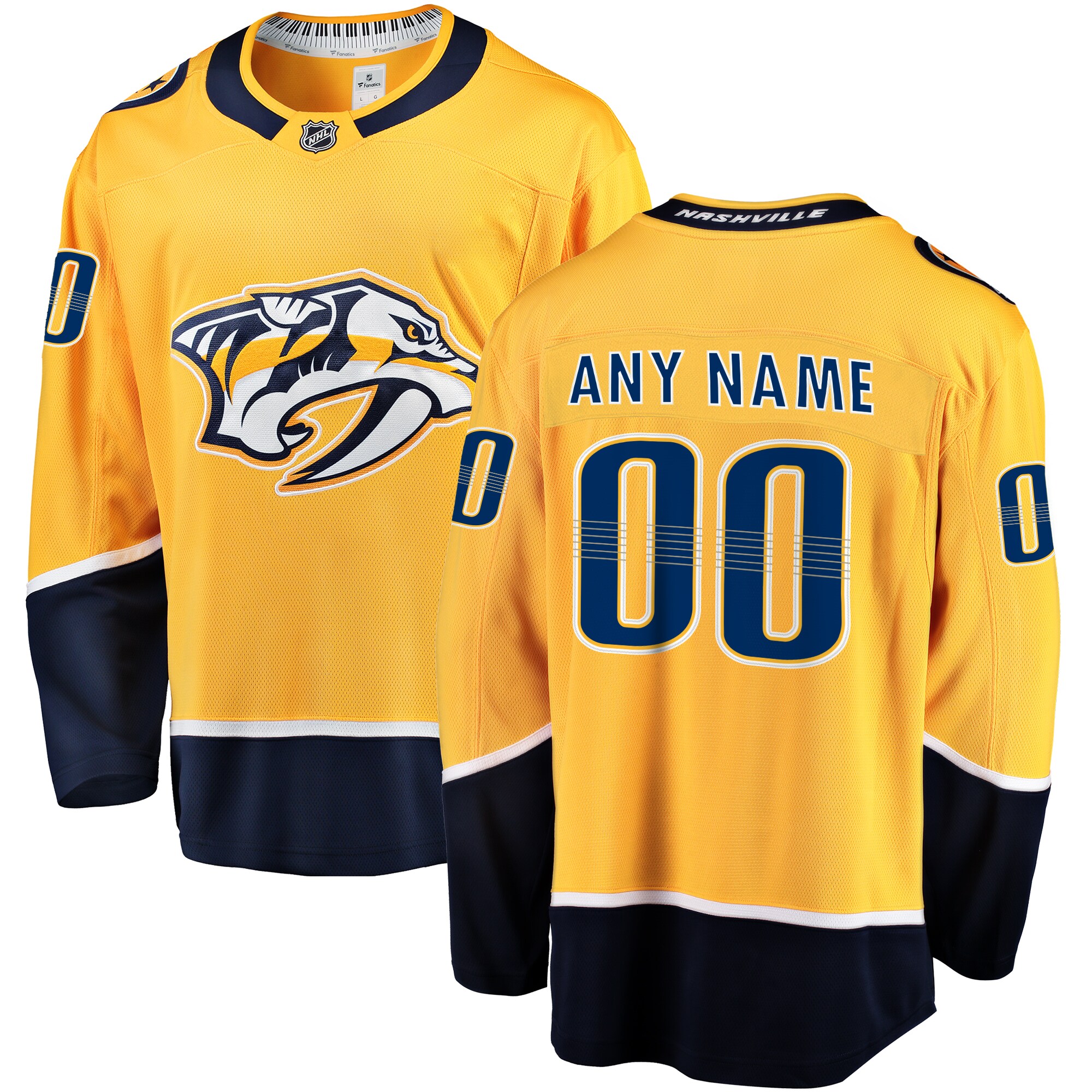 Nashville Predators Fanatics Home Breakaway Custom Jersey - Gold cheap jerseys for sale - CheapJerseys.Shop