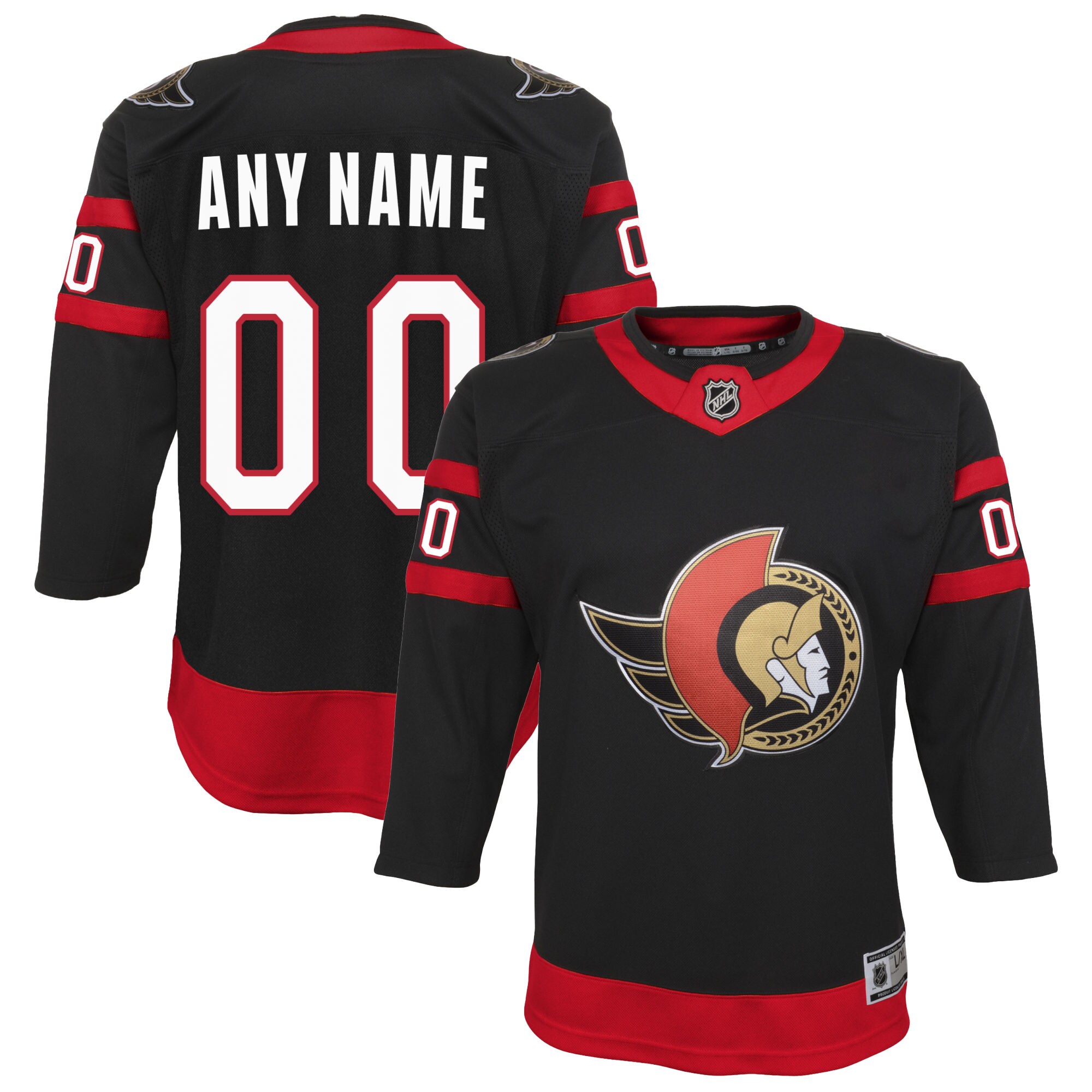 Ottawa Senators Youth Home Custom Premier Jersey - Black cheap jerseys for sale - CheapJerseys.Shop
