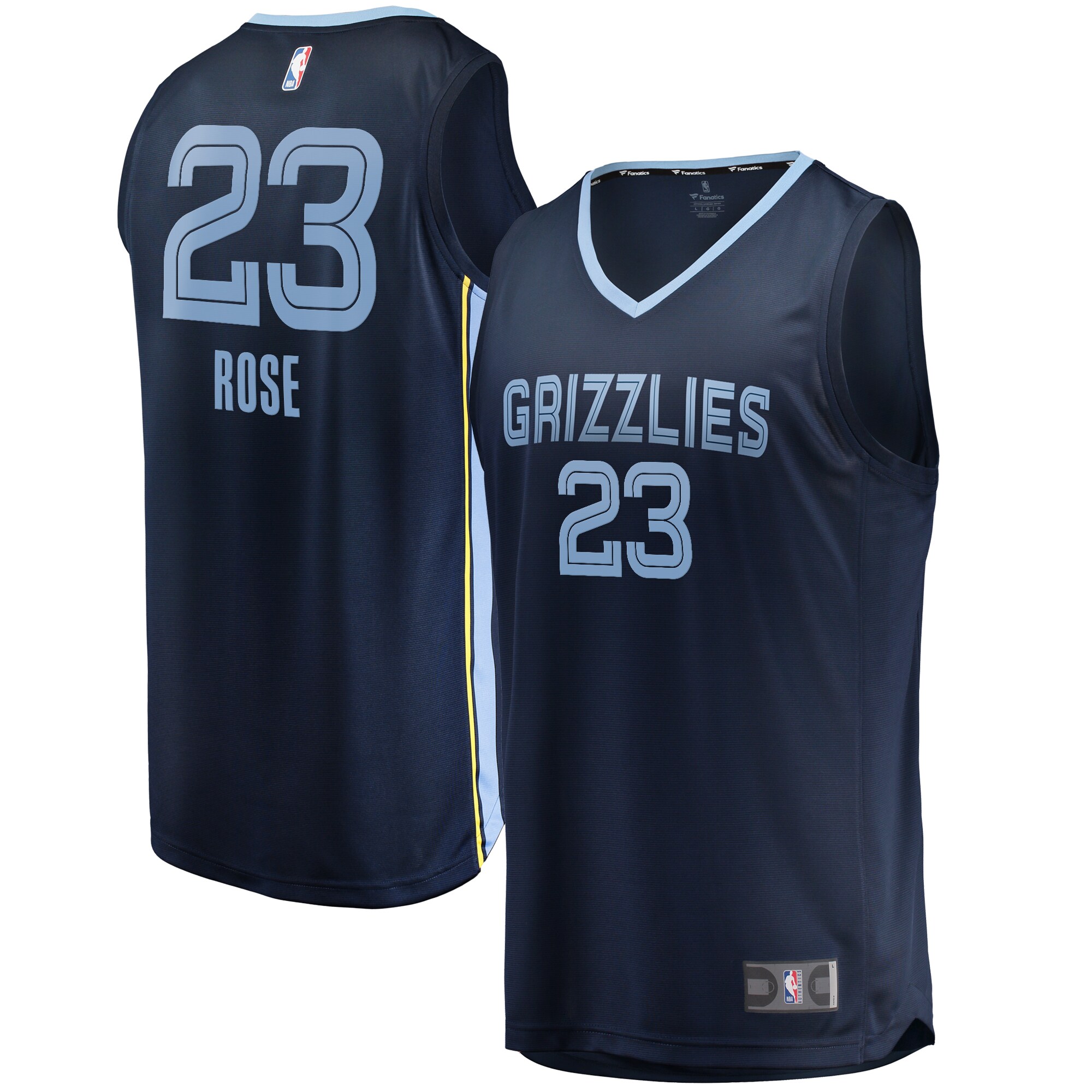 Derrick Rose Memphis Grizzlies Fanatics Men's Fast Break Player Jersey - Icon Edition - Navy cheap jerseys for sale - CheapJerseys.Shop