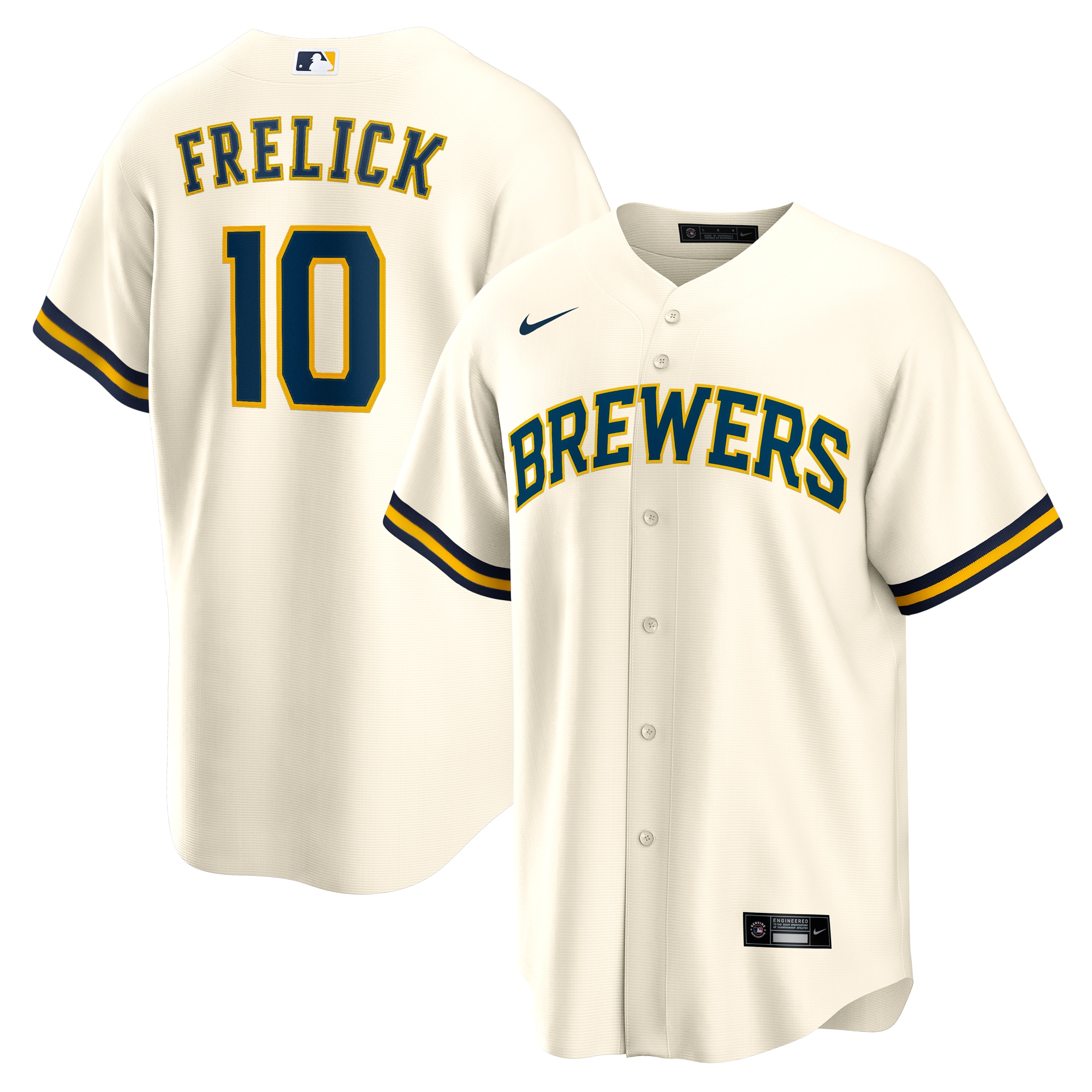 Sal Frelick Milwaukee Brewers Home Replica Player Jersey - Cream cheap jerseys for sale - CheapJerseys.Shop