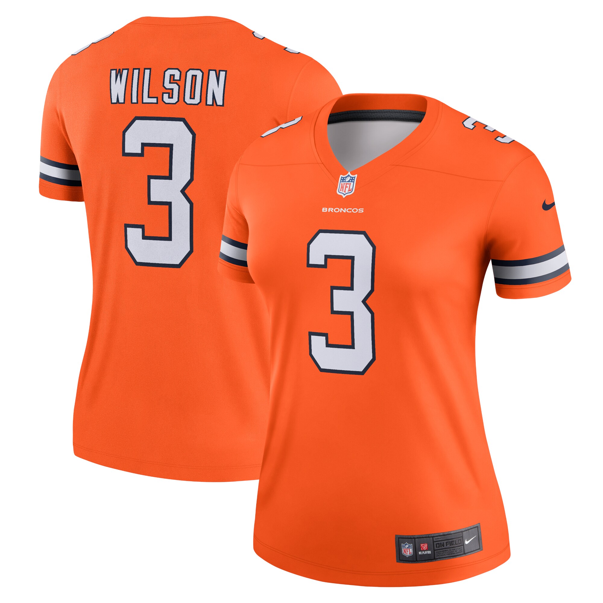 Russell Wilson Denver Broncos Women's Team Alternate Legend Jersey - Orange cheap jerseys for sale - CheapJerseys.Shop