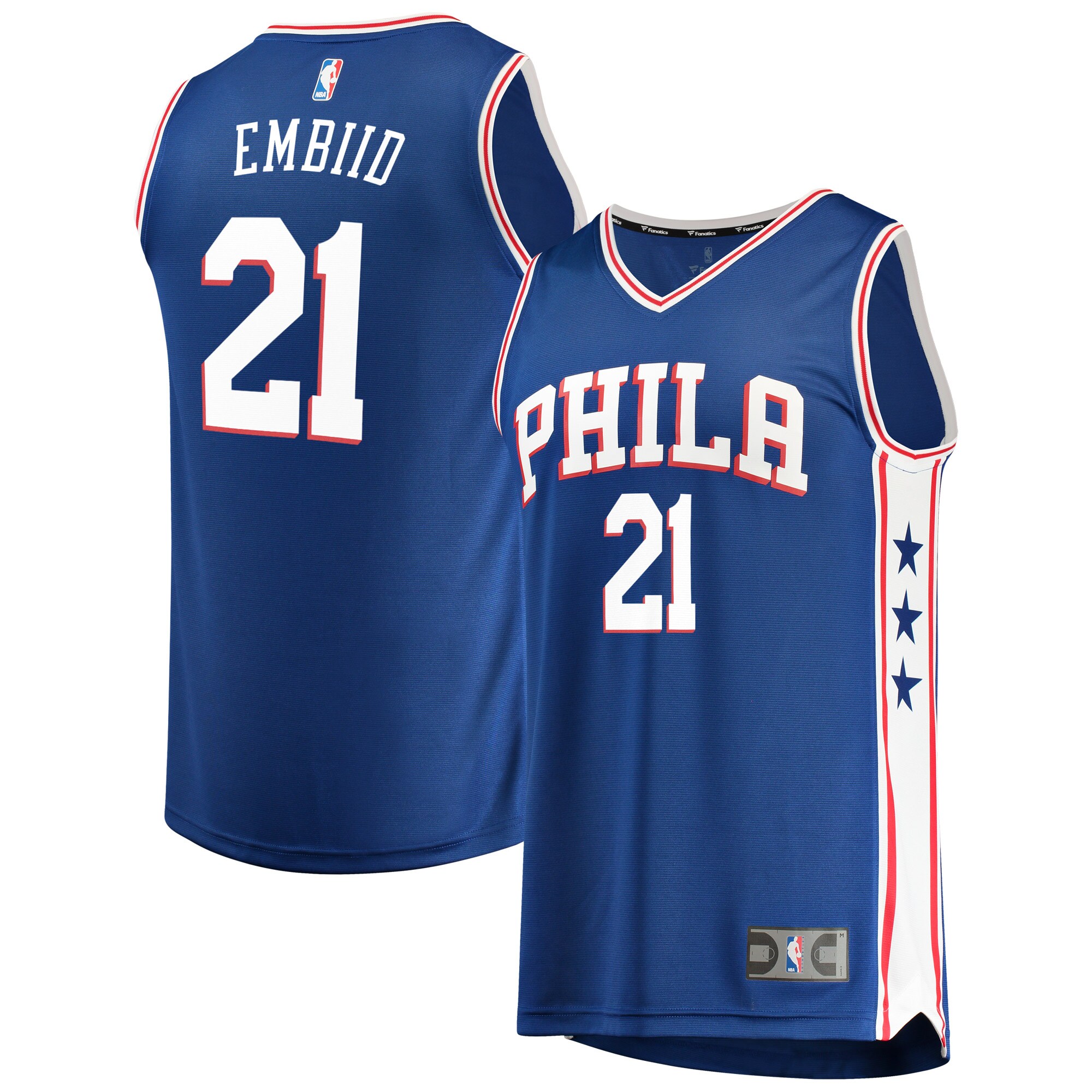 Joel Embiid Philadelphia 76ers Fanatics Fast Break Replica Team Color Player Jersey Royal - Icon Edition cheap jerseys for sale - CheapJerseys.Shop