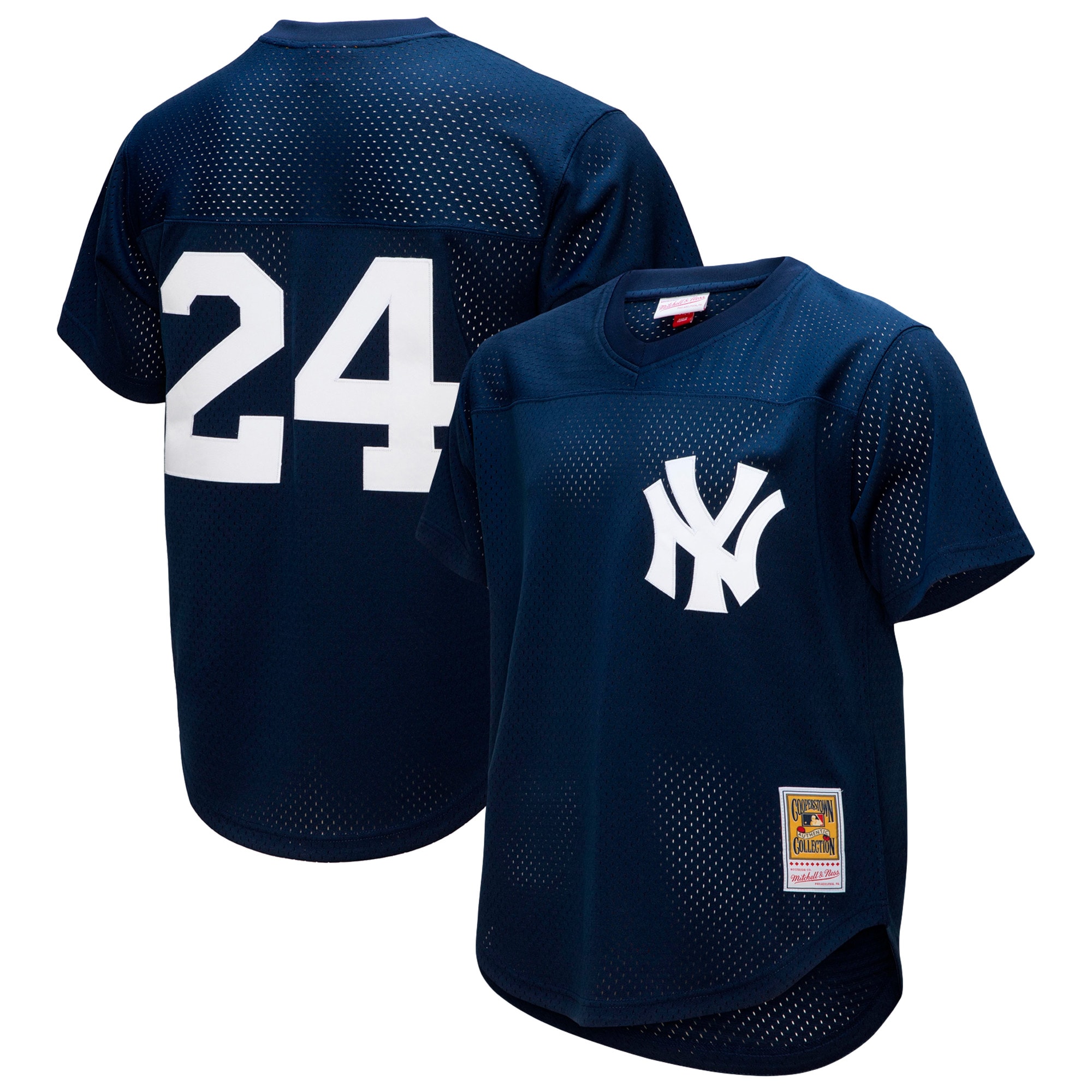 Rickey Henderson New York Yankees Mitchell & Ness Cooperstown Collection Mesh Batting Practice Button-Up Jersey - Navy cheap jerseys for sale - CheapJerseys.Shop