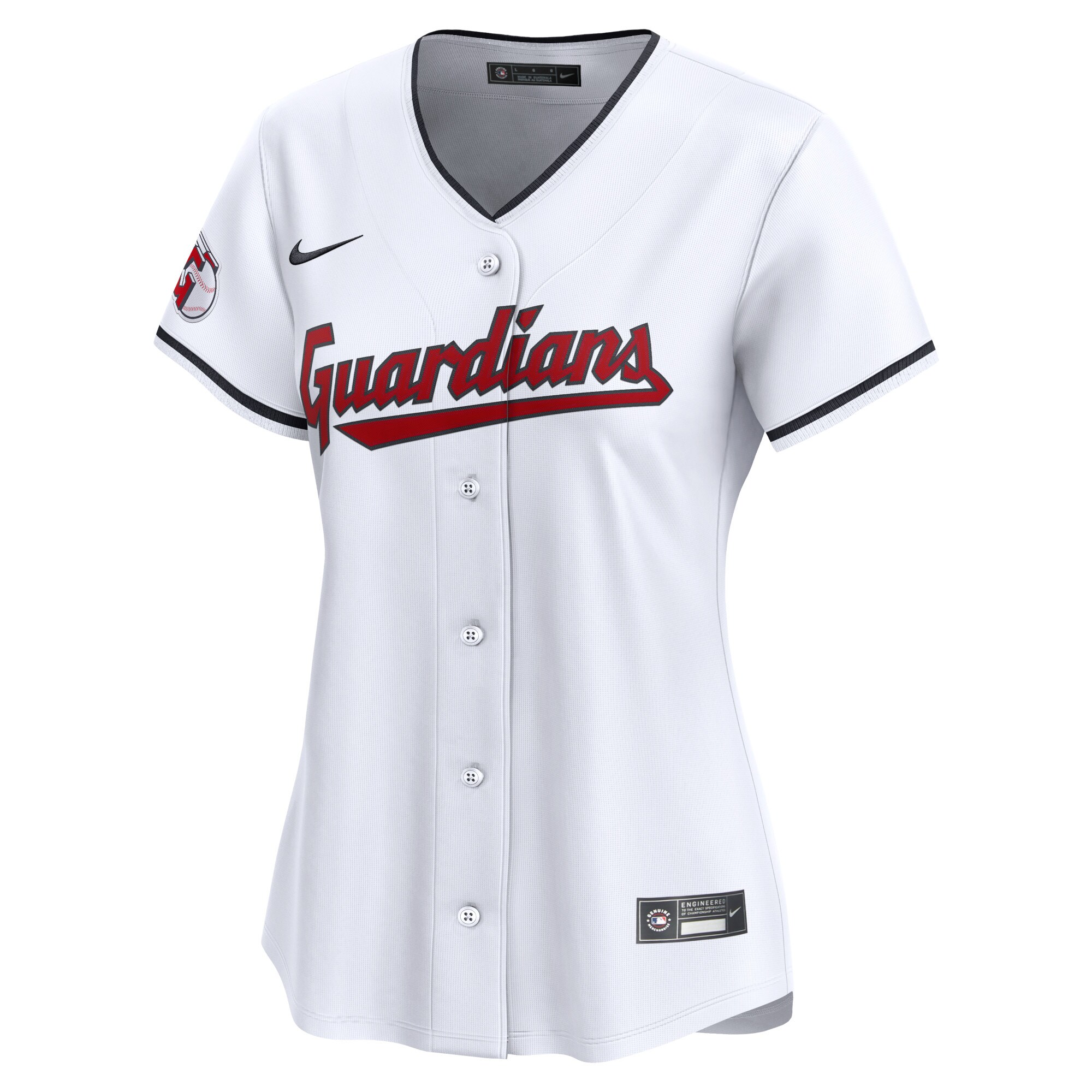Cleveland Guardians Women's Home Limited Custom Jersey - White cheap jerseys for sale - CheapJerseys.Shop