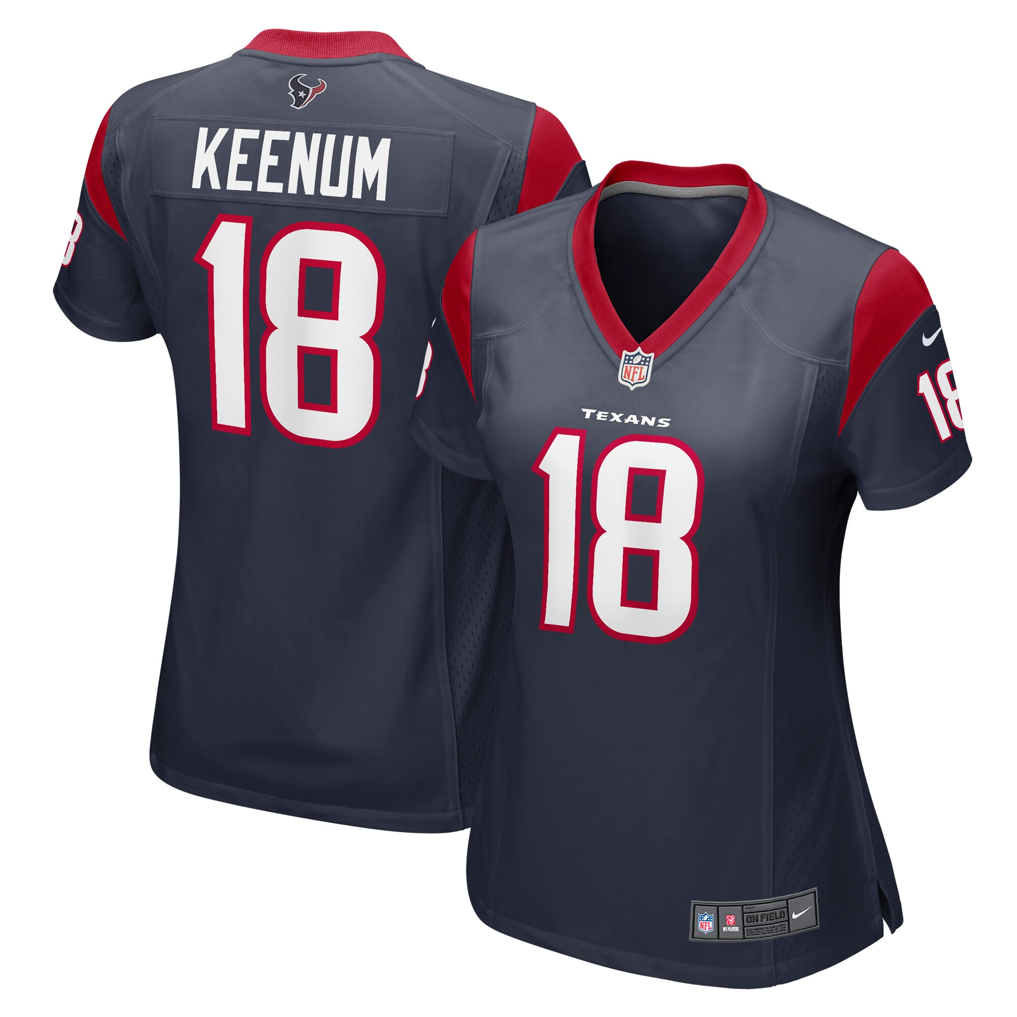 Case Keenum Houston Texans Women's Team Game Jersey - Navy cheap jerseys for sale - CheapJerseys.Shop