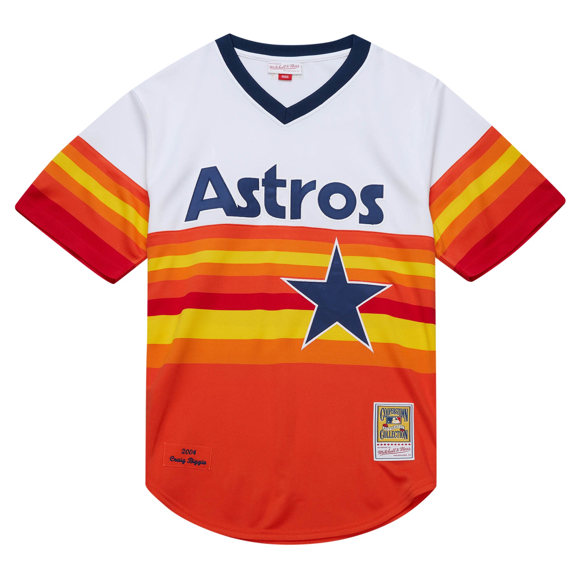Craig Biggio Houston Astros Mitchell & Ness 2004 Cooperstown Collection Authentic Throwback Jersey - White cheap jerseys for sale - CheapJerseys.Shop