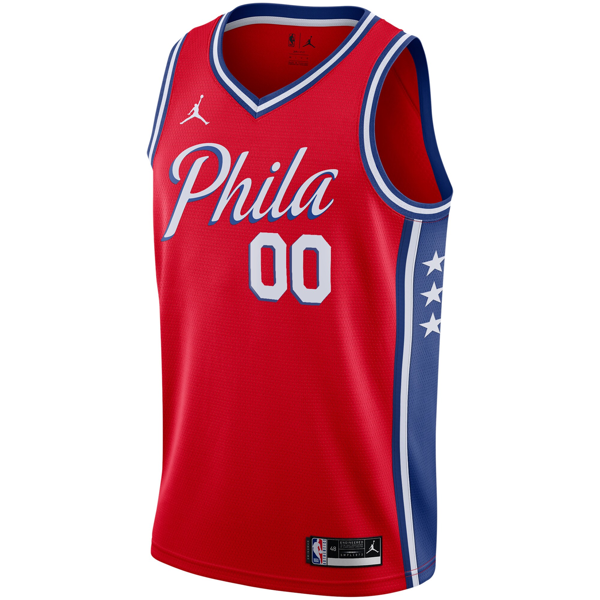 Philadelphia 76ers Jordan Brand Swingman Custom Jersey - Statement Edition - Red cheap jerseys for sale - CheapJerseys.Shop