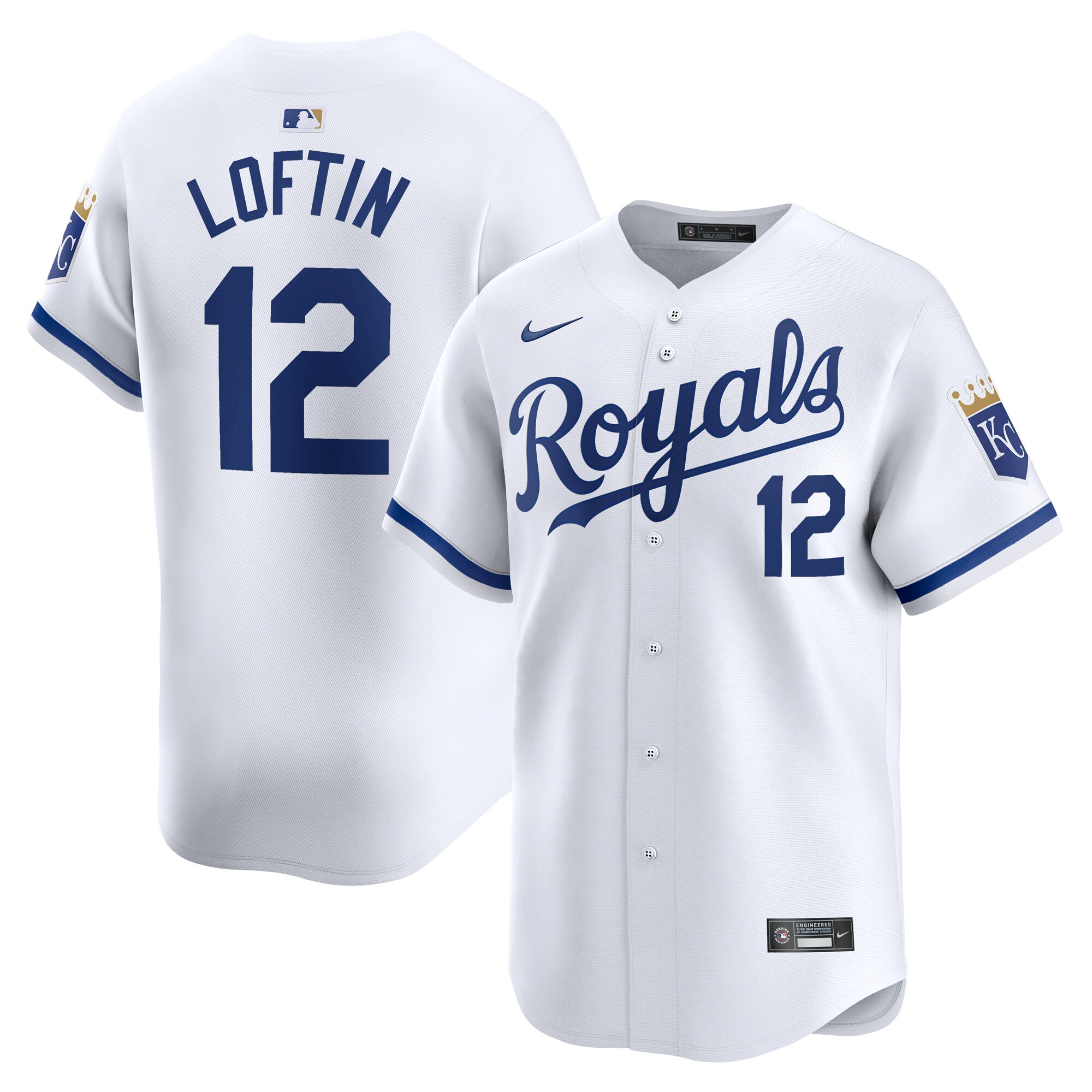 Nick Loftin Kansas City Royals Home Limited Player Jersey - White cheap jerseys for sale - CheapJerseys.Shop