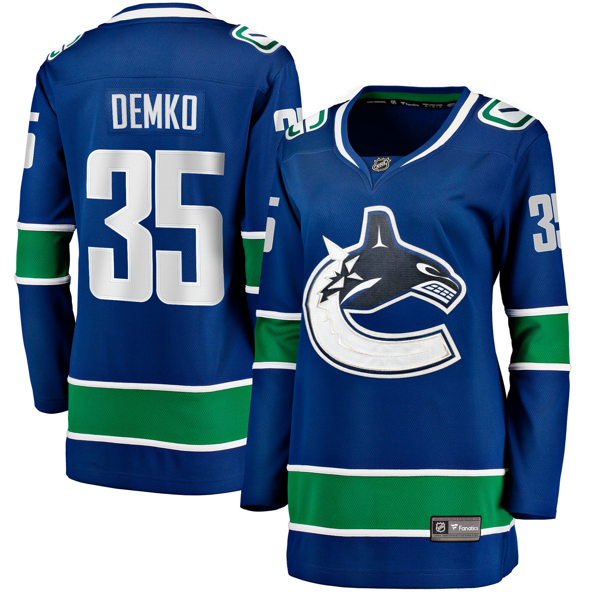 Thatcher Demko Vancouver Canucks Fanatics Women's Home Breakaway Jersey - Blue cheap jerseys for sale - CheapJerseys.Shop