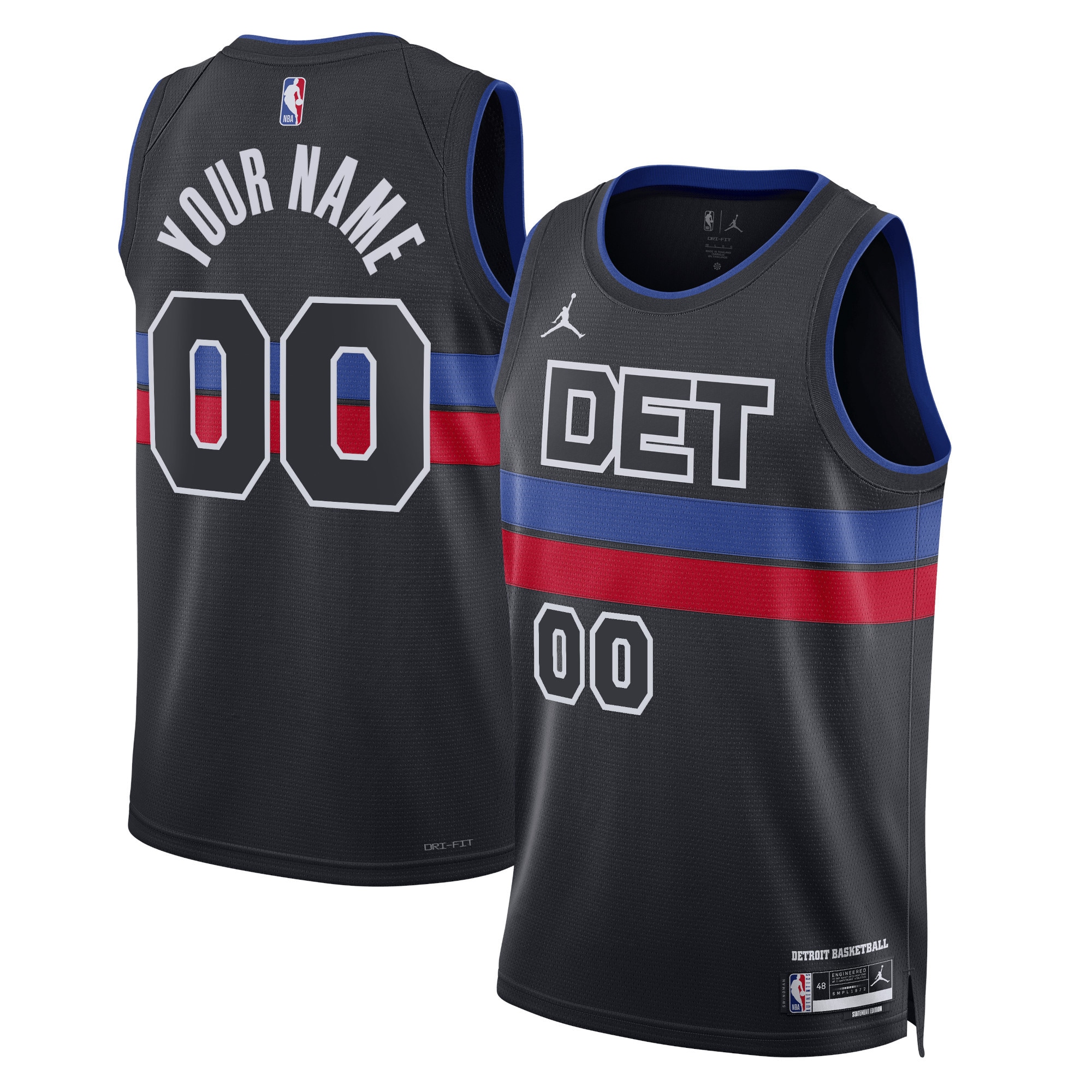 Detroit Pistons Jordan Brand Unisex 2022\/23 Swingman Custom Jersey - Statement Edition - Blue cheap jerseys for sale - CheapJerseys.Shop