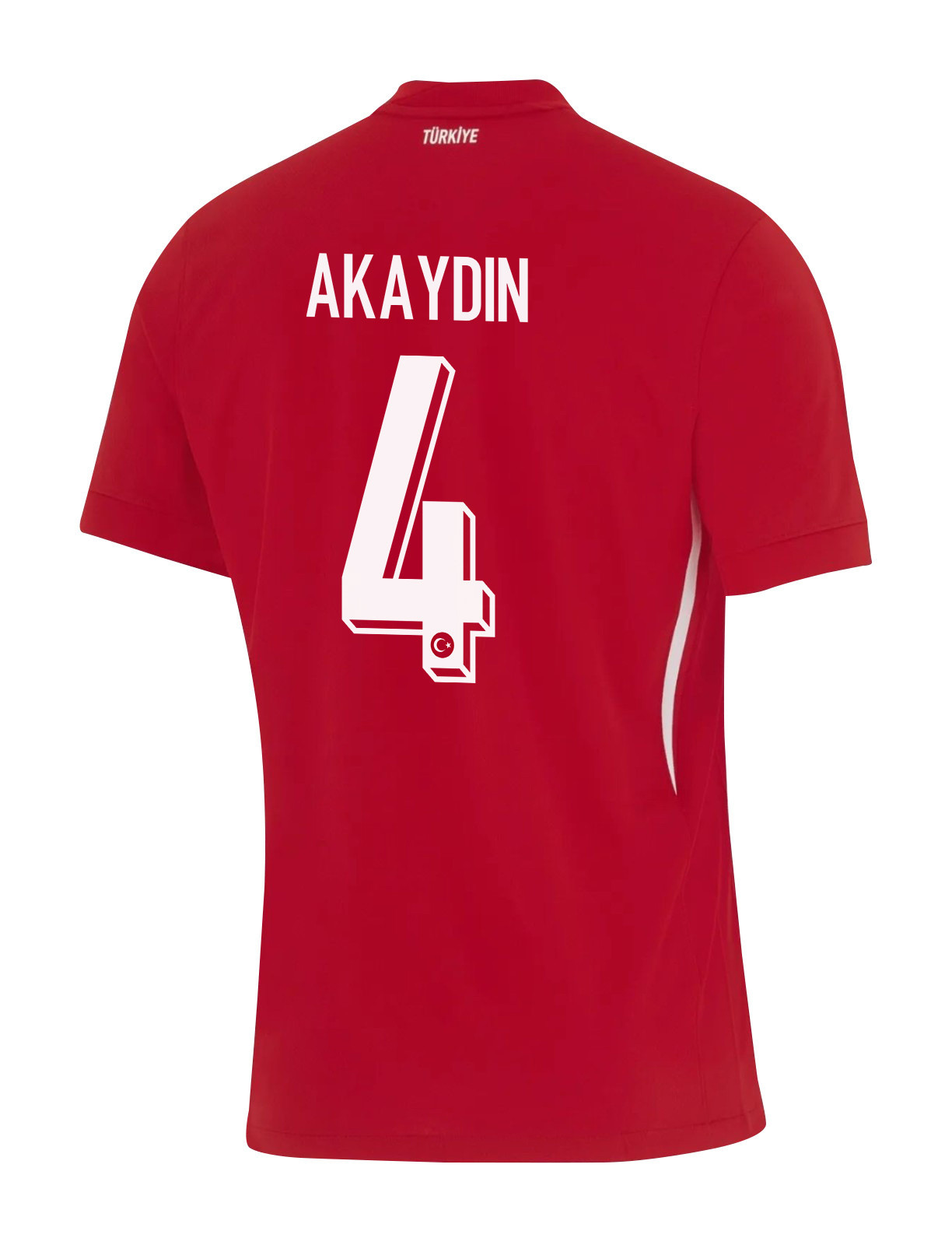 Samet Akaydin 4 Turkey National Team 2024 Away Stadium Men Jersey - Red cheap jerseys for sale - CheapJerseys.Shop