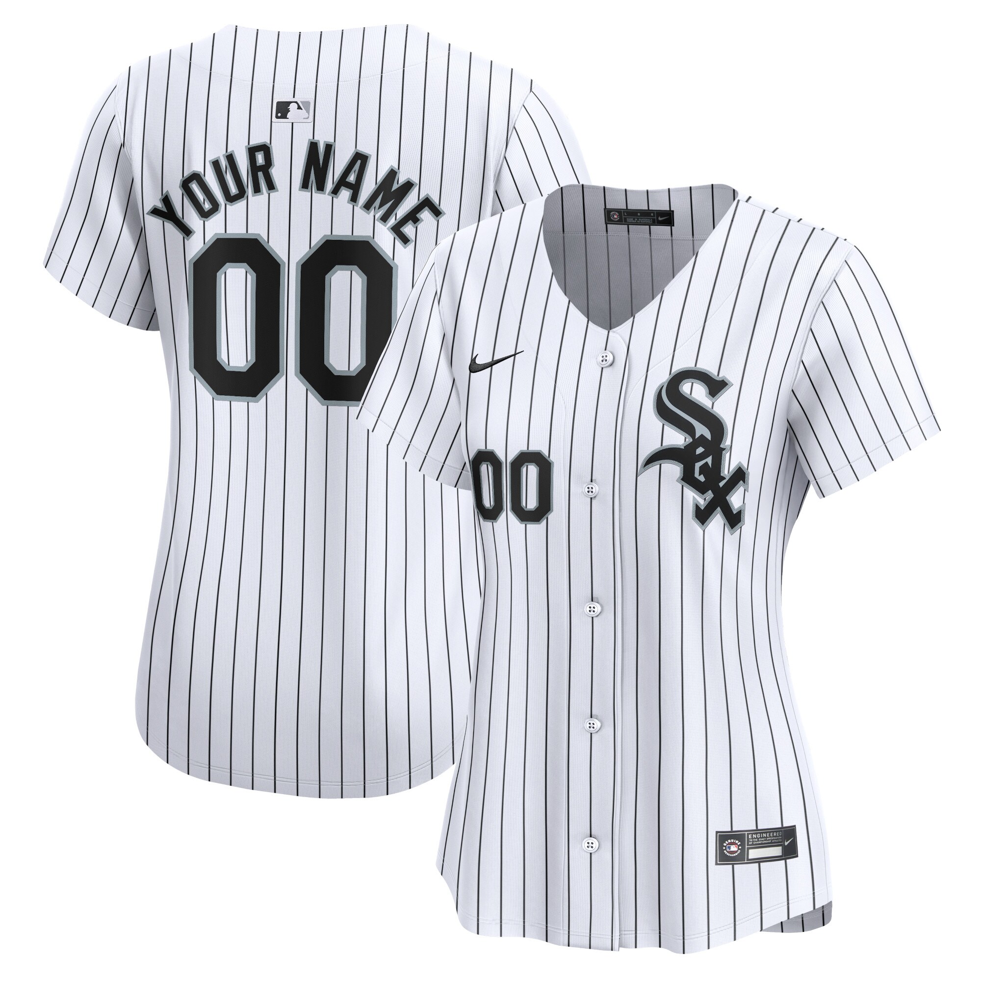Chicago White Sox Women's Home Limited Custom Jersey - White cheap jerseys for sale - CheapJerseys.Shop