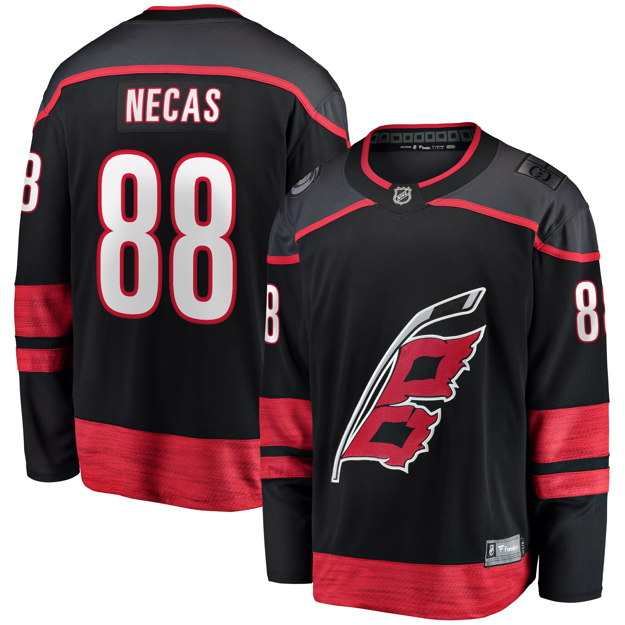 Martin Necas Carolina Hurricanes Fanatics Home Breakaway Jersey - Black cheap jerseys for sale - CheapJerseys.Shop