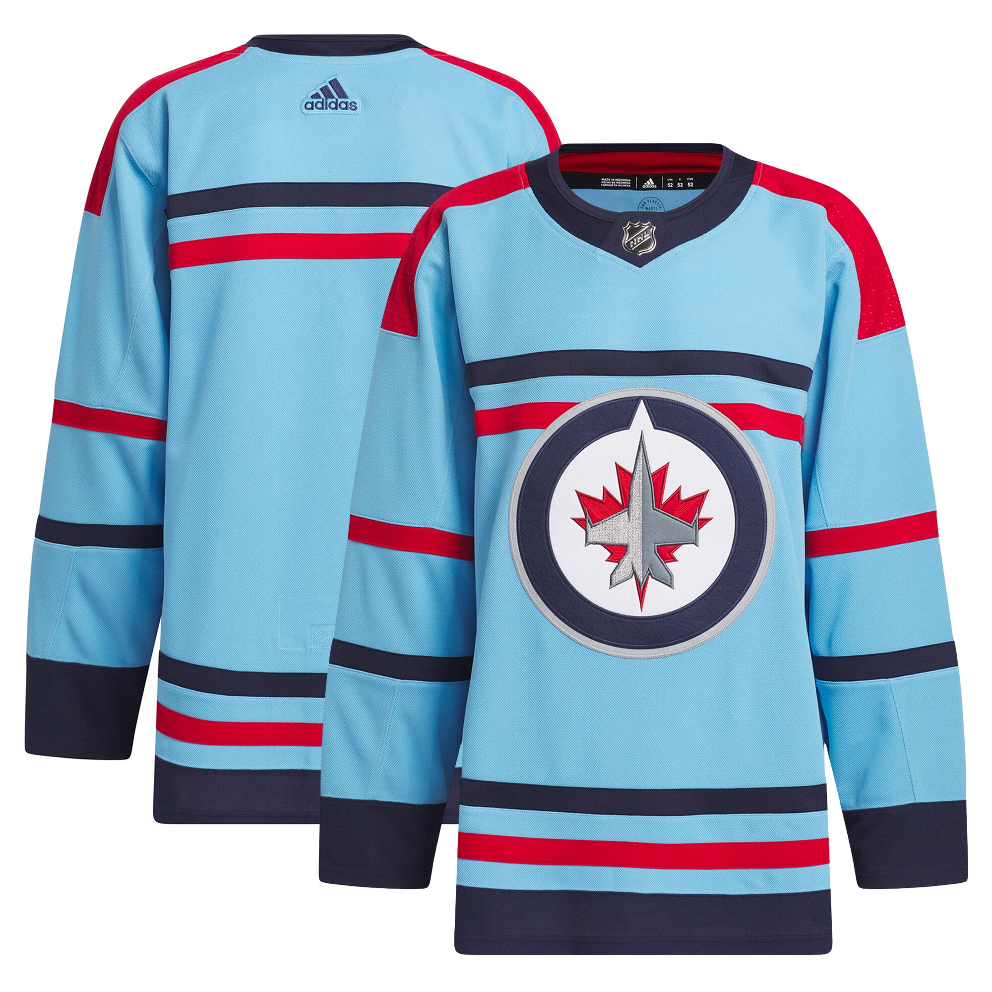 Winnipeg Jets Anniversary Primegreen Authentic Jersey - Light Blue cheap jerseys for sale - CheapJerseys.Shop