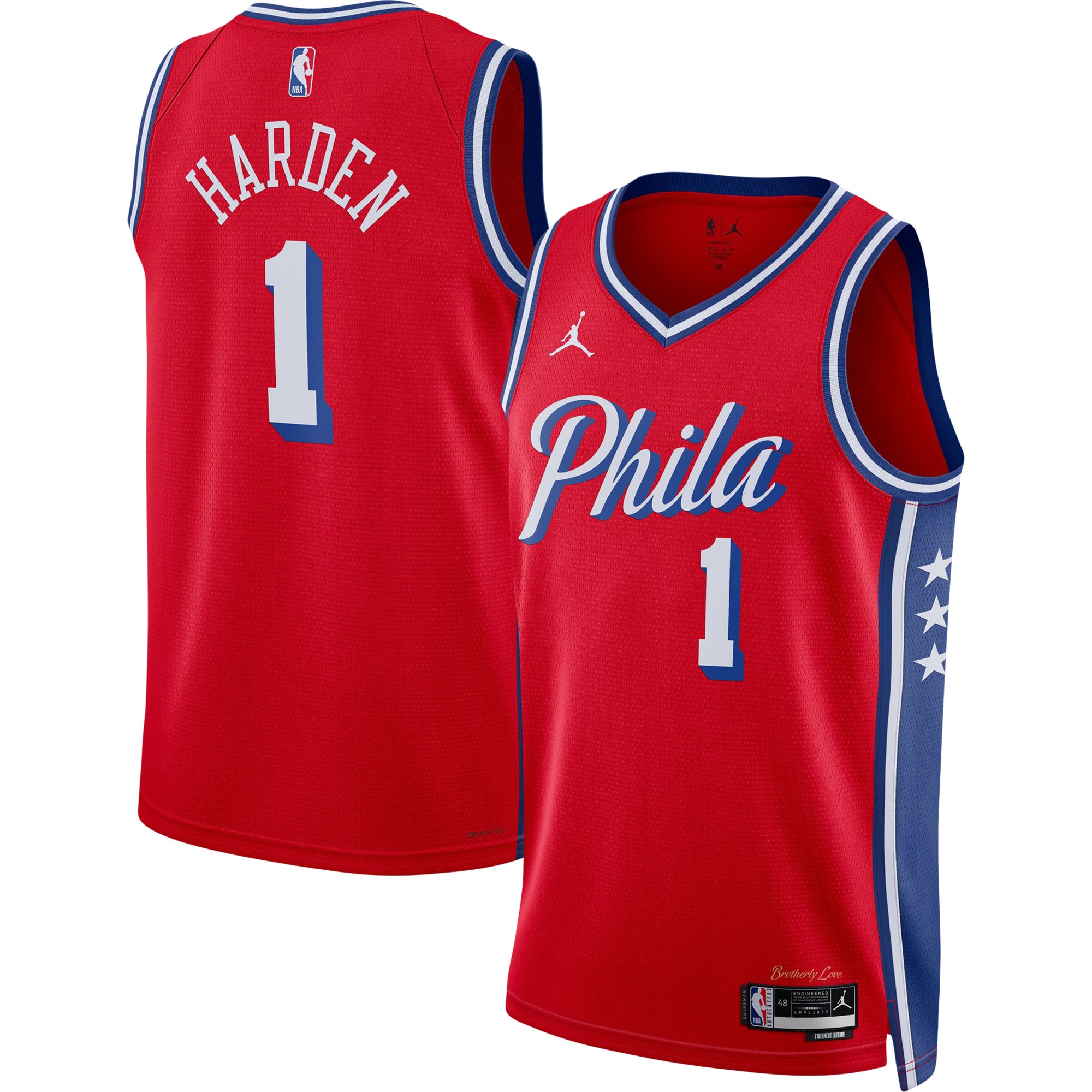 James Harden Philadelphia 76ers Jordan Brand Unisex Swingman Jersey - Statement Edition - Red cheap jerseys for sale - CheapJerseys.Shop