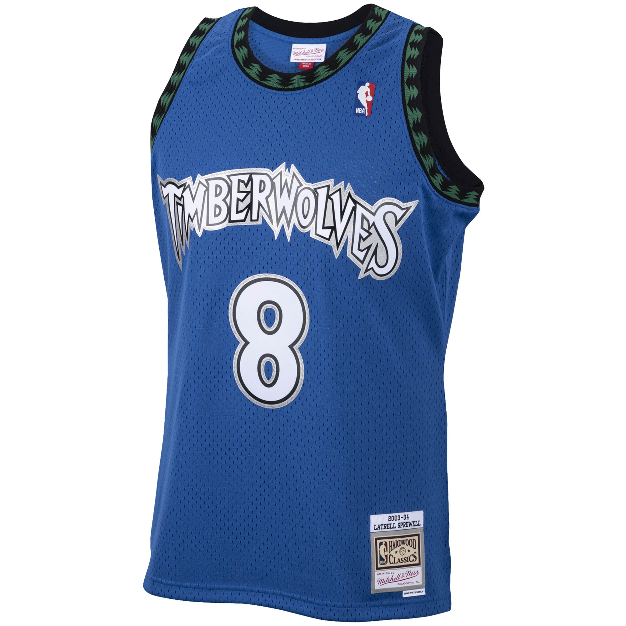 Latrell Sprewell Minnesota Timberwolves Mitchell & Ness 2001\/02 Hardwood Classics Swingman Jersey - Blue cheap jerseys for sale - CheapJerseys.Shop
