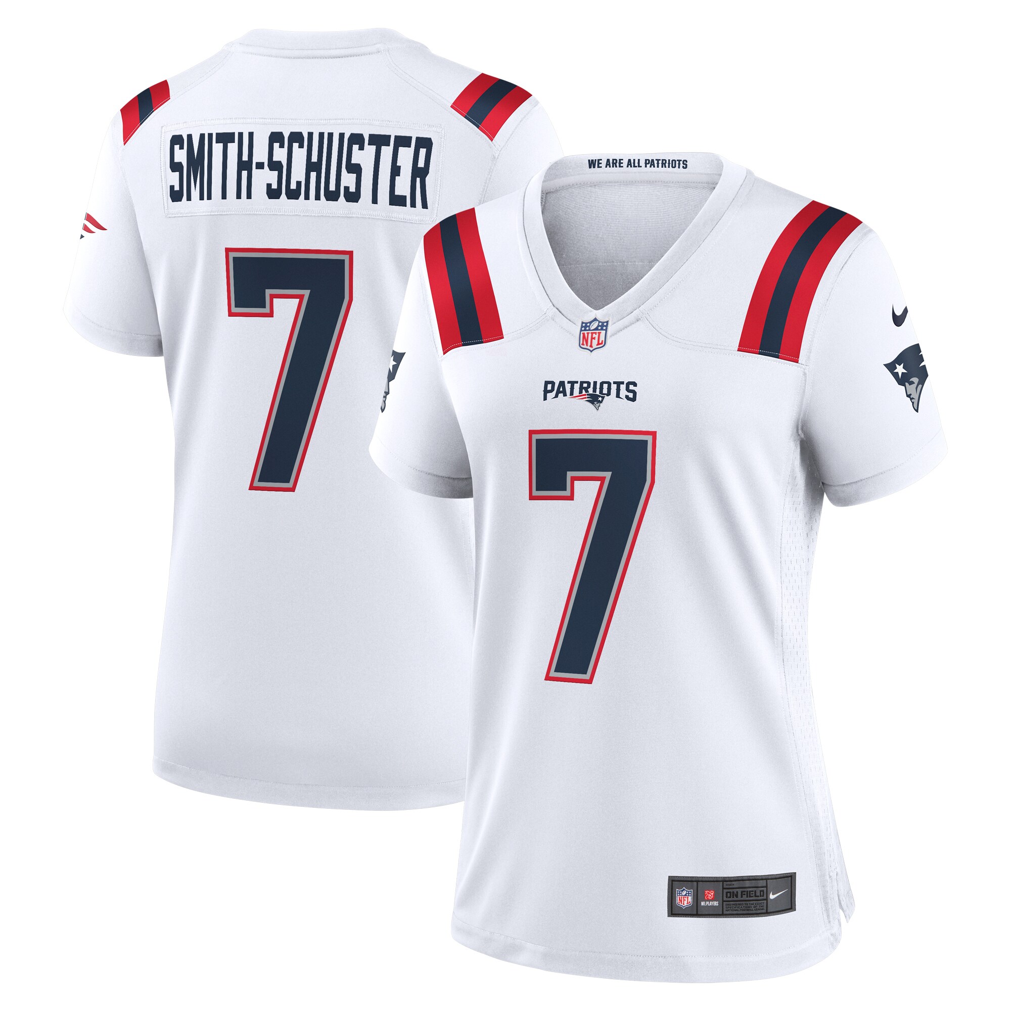 JuJu Smith-Schuster New England Patriots Women's Game Player Jersey - White cheap jerseys for sale - CheapJerseys.Shop