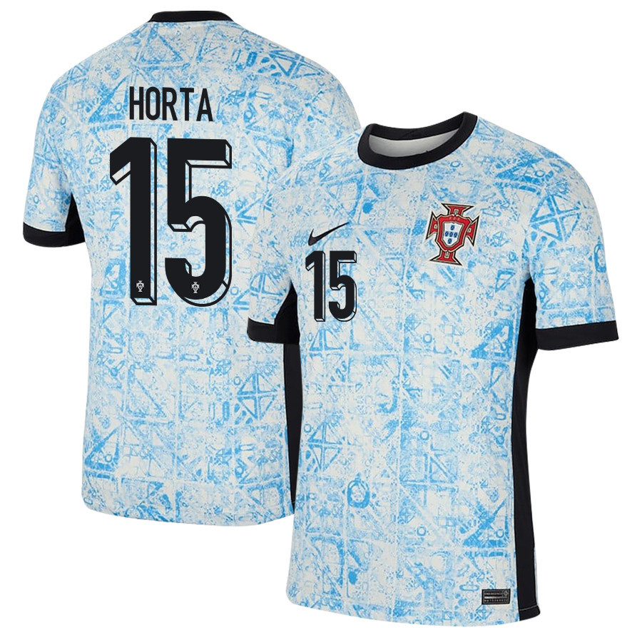 Ricardo Horta 15 Portugal National Team 2024/25 Away Men Jersey - Cream/Blue cheap jerseys for sale - CheapJerseys.Shop