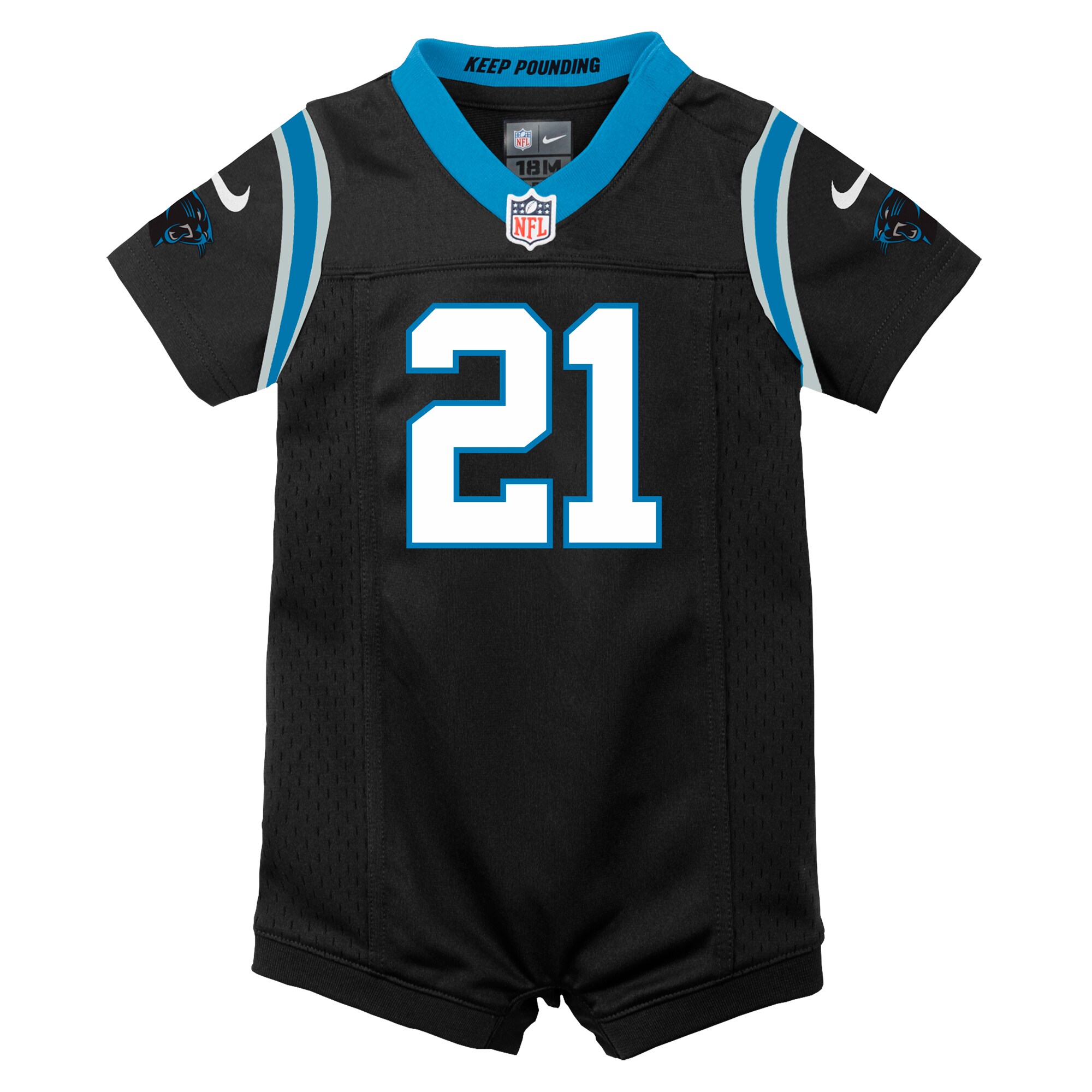 Jeremy Chinn Carolina Panthers Newborn Romper Game Jersey - Black cheap jerseys for sale - CheapJerseys.Shop