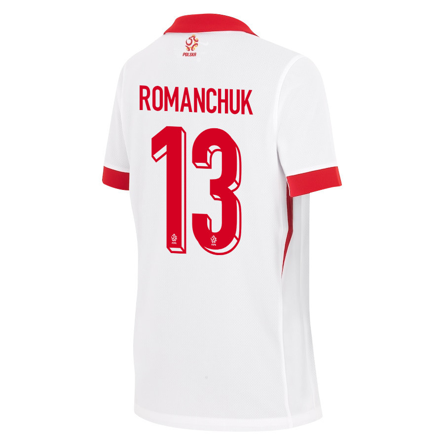 Taras Romanchuk 13 Poland National Team 2024/25 Home YOUTH Jersey - White cheap jerseys for sale - CheapJerseys.Shop