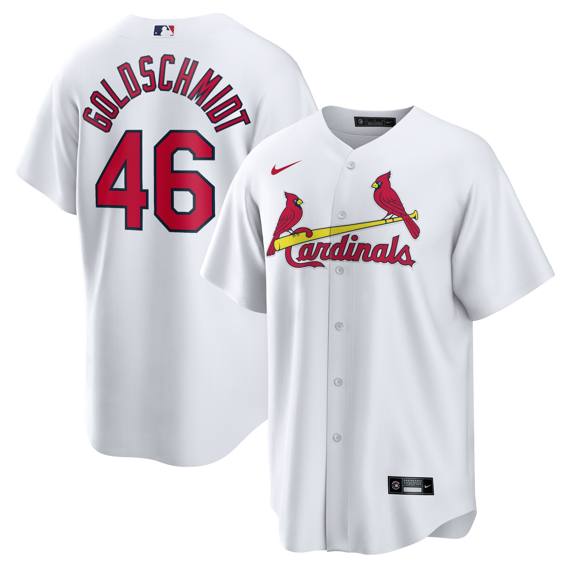 Paul Goldschmidt St. Louis Cardinals Home Replica Player Name Jersey - White cheap jerseys for sale - CheapJerseys.Shop