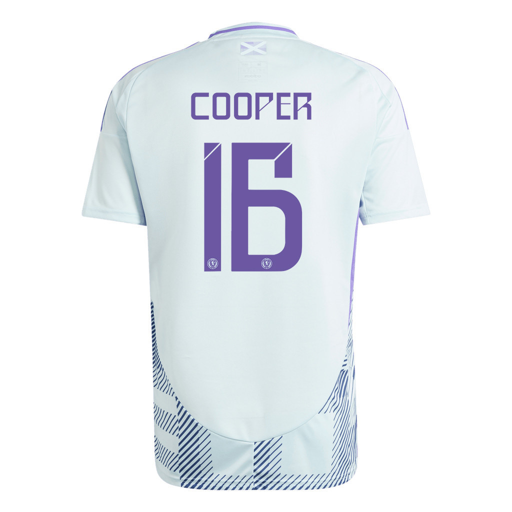 Liam Cooper 16 Scotland National Team 2024 Away Men Jersey - White cheap jerseys for sale - CheapJerseys.Shop