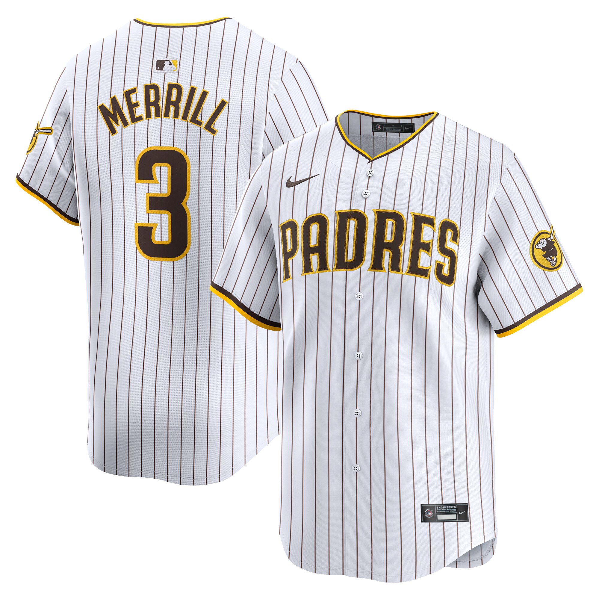 Jackson Merrill San Diego Padres Home Limited Jersey - White cheap jerseys for sale - CheapJerseys.Shop