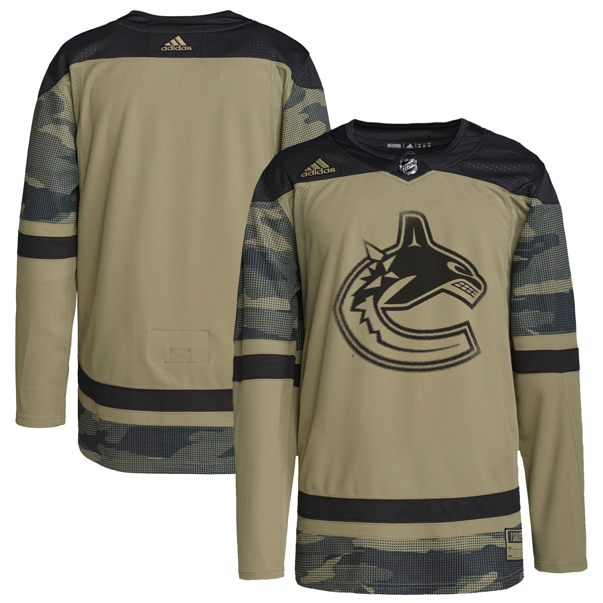 Vancouver Canucks Logo Military Appreciation Team Authentic Practice Jersey - Camo cheap jerseys for sale - CheapJerseys.Shop