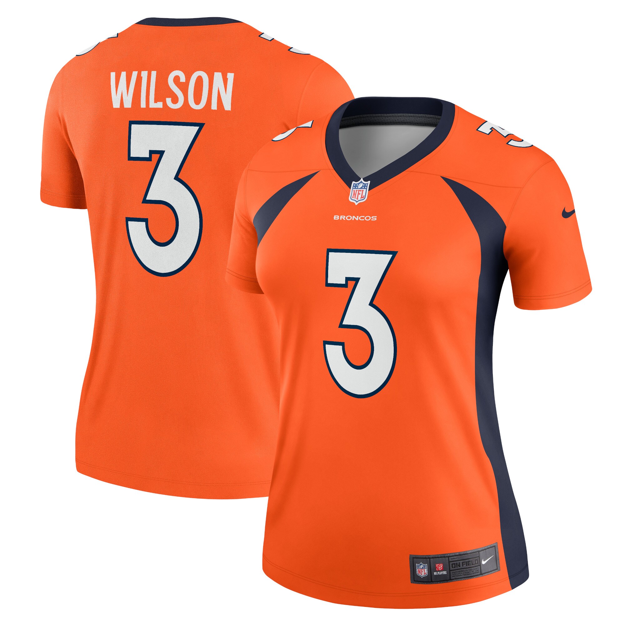 Russell Wilson Denver Broncos Women's Alternate Legend Jersey - Orange cheap jerseys for sale - CheapJerseys.Shop