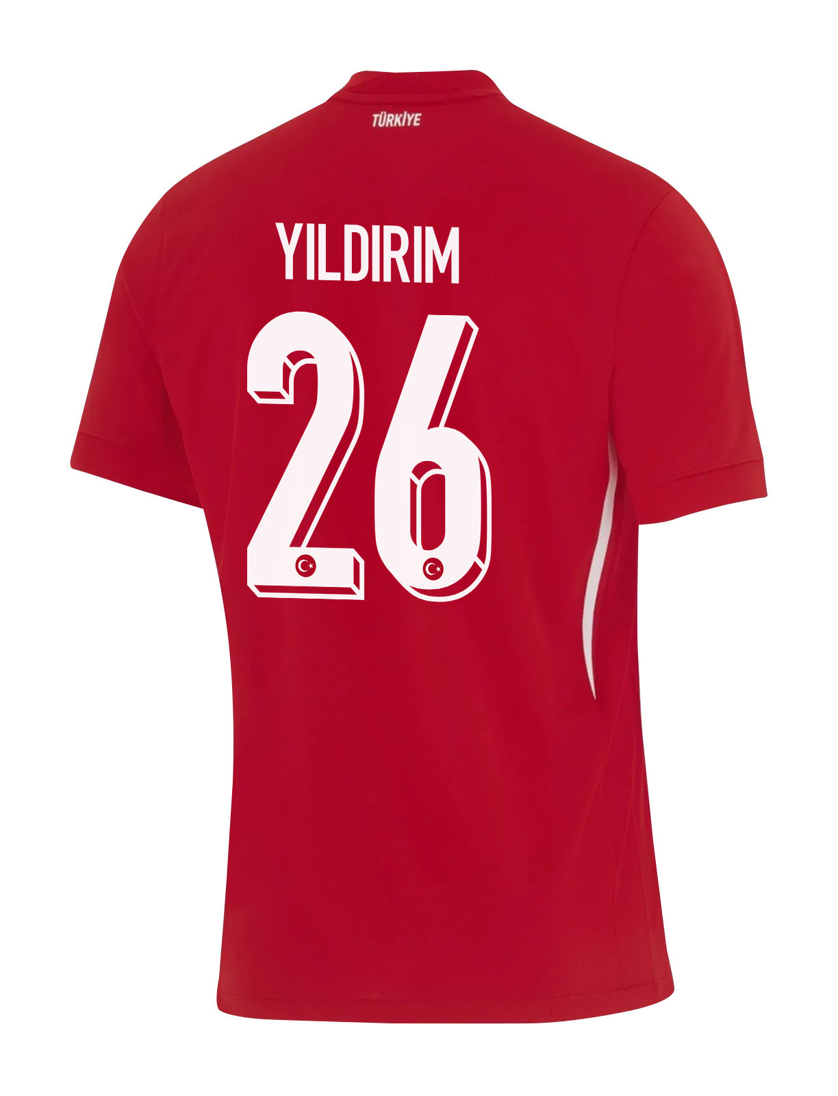 Bertuğ Yıldırım 26 Turkey National Team 2024 Away Stadium Men Jersey - Red cheap jerseys for sale - CheapJerseys.Shop