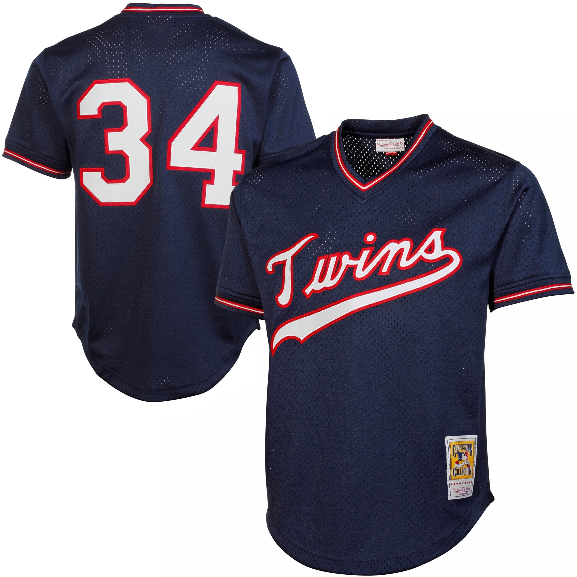 Kirby Puckett Minnesota Twins Mitchell & Ness 1985 Authentic Cooperstown Collection Mesh Batting Practice Jersey - Navy cheap jerseys for sale - CheapJerseys.Shop