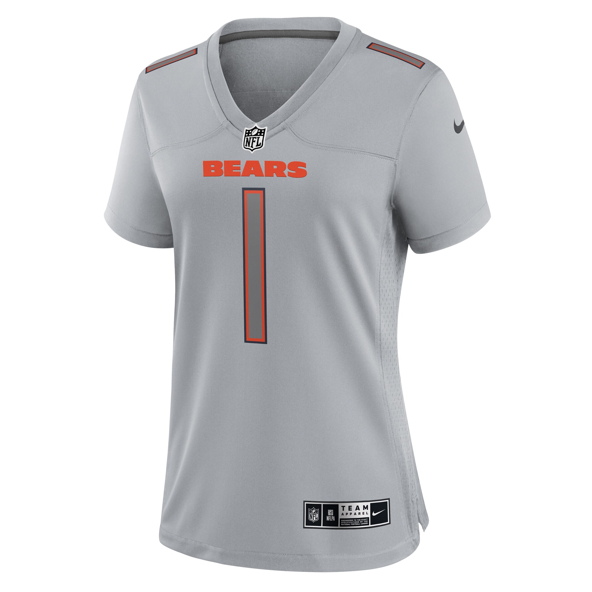 Justin Fields Chicago Bears Women's Atmosphere Fashion Game Jersey - Gray cheap jerseys for sale - CheapJerseys.Shop