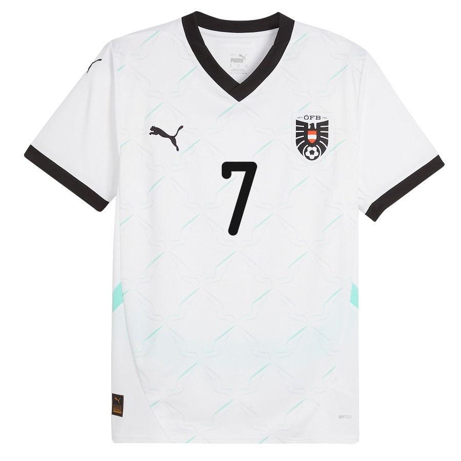 Marko Arnautović 7 Austria National Team 2024/25 Away Men Jersey - White cheap jerseys for sale - CheapJerseys.Shop
