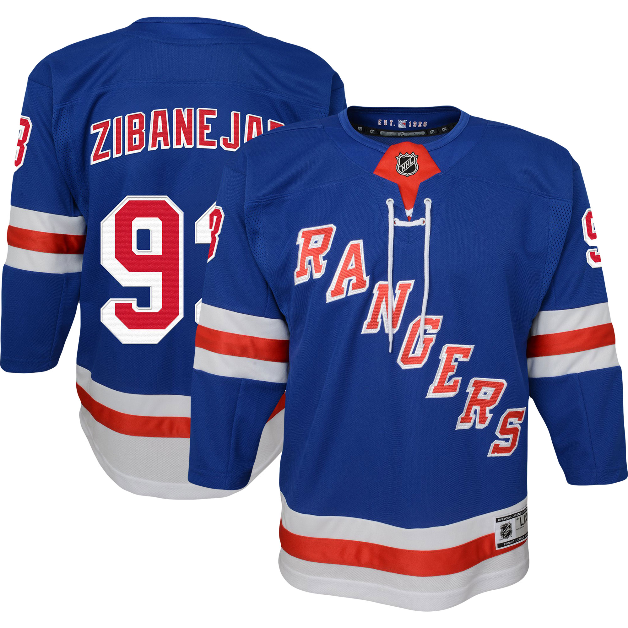 Mika Zibanejad New York Rangers Youth Home Premier Player Jersey - Blue cheap jerseys for sale - CheapJerseys.Shop