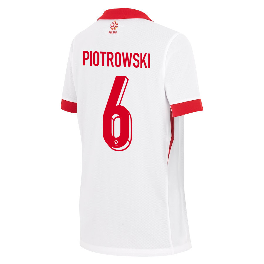 Jakub Piotrowski 6 Poland National Team 2024/25 Home YOUTH Jersey - White cheap jerseys for sale - CheapJerseys.Shop