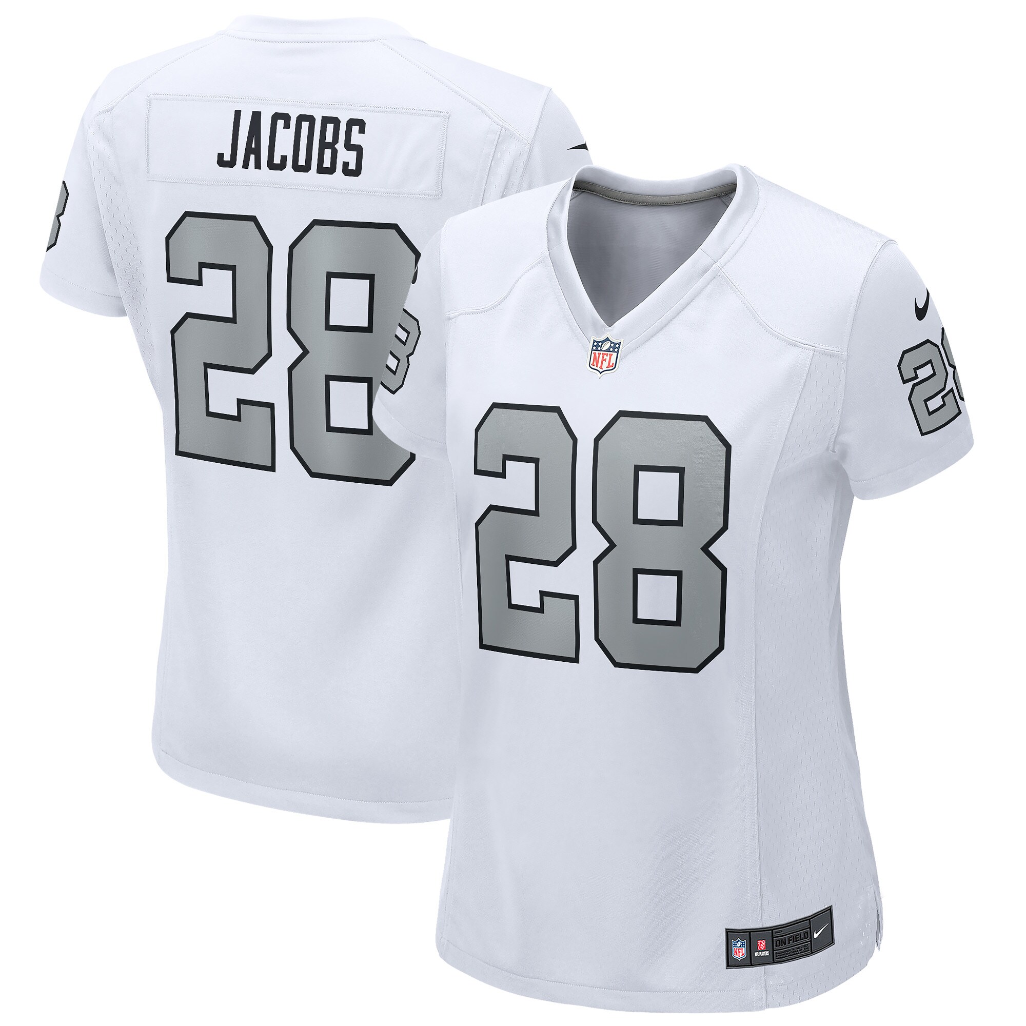 Josh Jacobs Las Vegas Raiders Women's Alternate Game Player Jersey - White cheap jerseys for sale - CheapJerseys.Shop