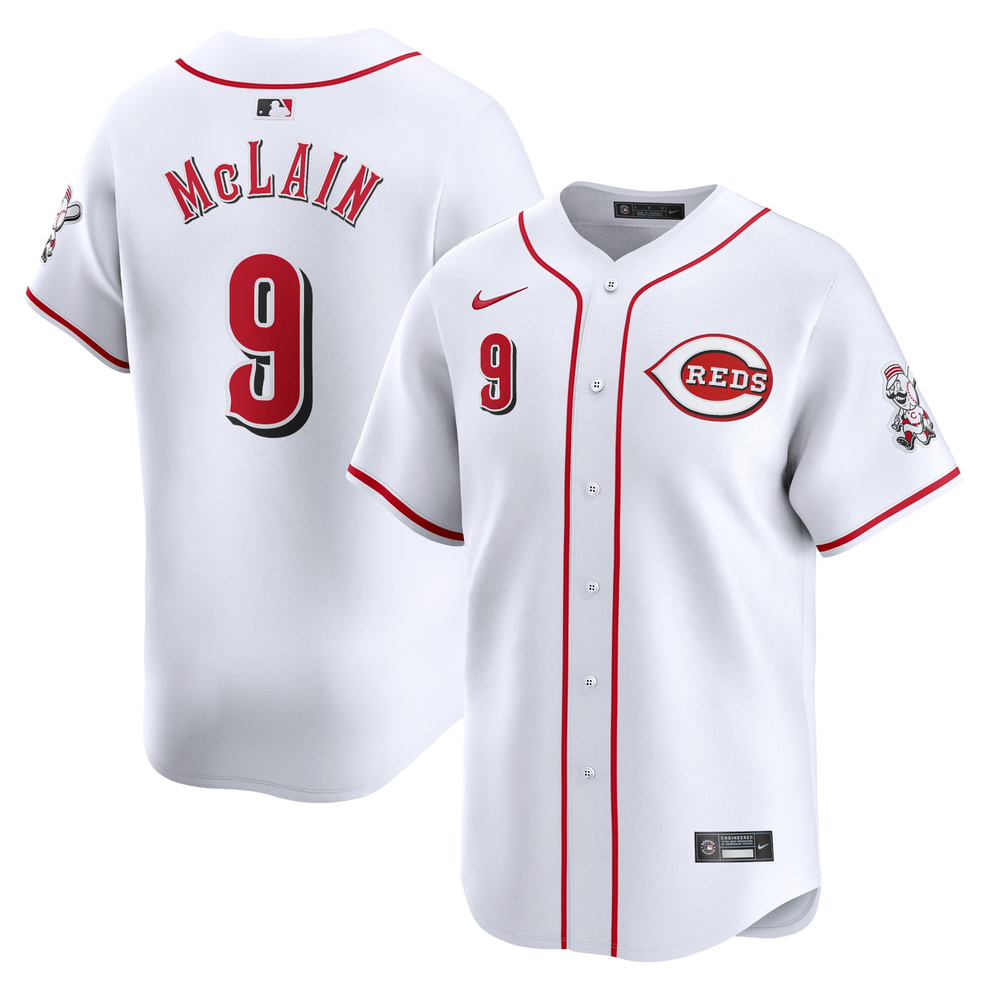 Matt McLain Cincinnati Reds Home Limited Player Jersey - White cheap jerseys for sale - CheapJerseys.Shop