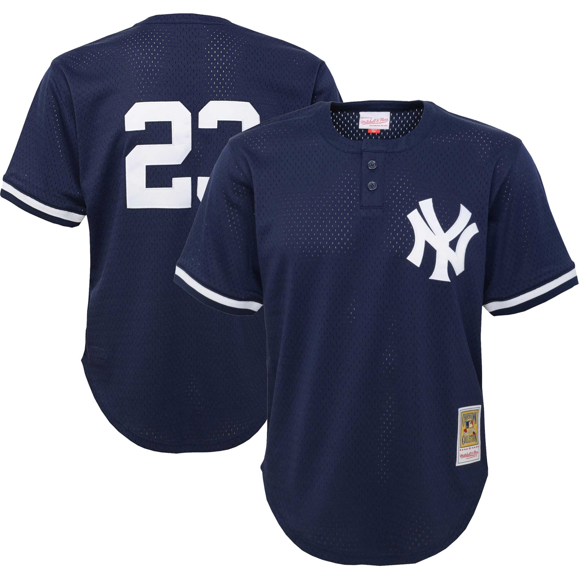 Don Mattingly New York Yankees Mitchell & Ness Youth Cooperstown Collection\u00c2\u00a0Mesh Batting Practice Jersey - Navy cheap jerseys for sale - CheapJerseys.Shop