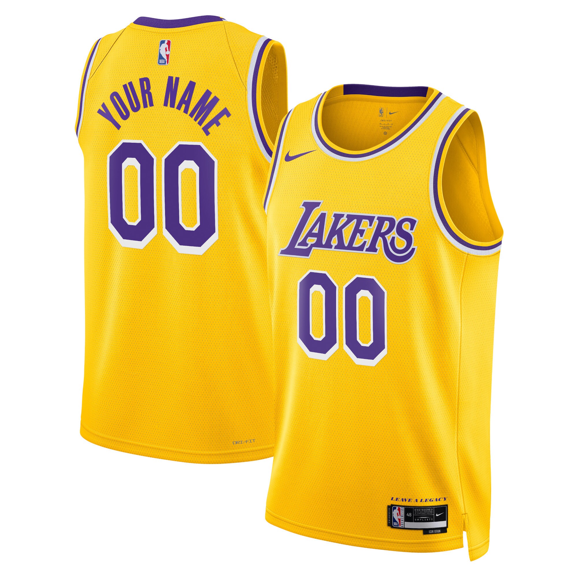 Los Angeles Lakers Unisex Swingman Custom Jersey Gold - Icon Edition cheap jerseys for sale - CheapJerseys.Shop