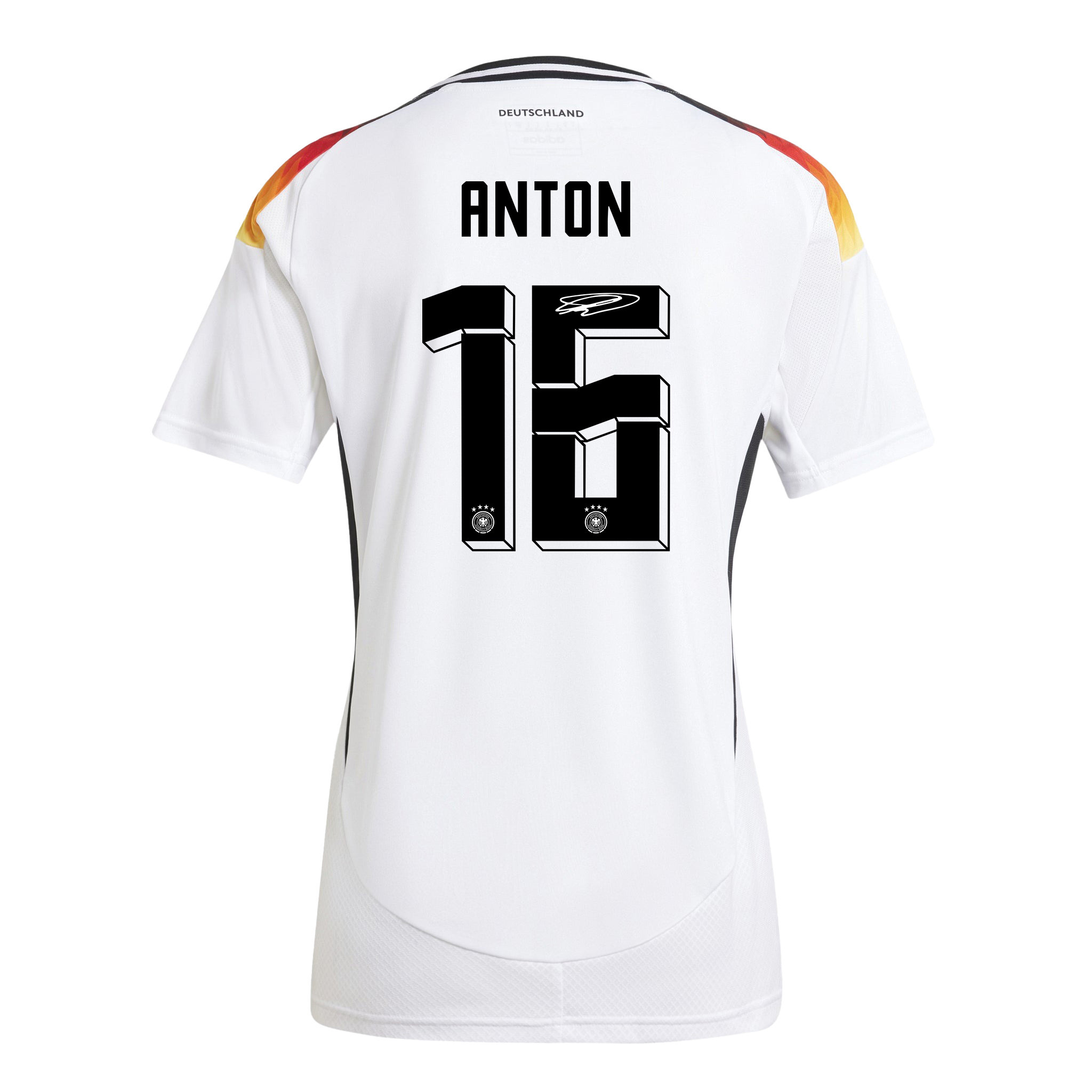 Waldemar Anton 16 Signed Germany National Team 2024/25 Home Jersey Autographed - Women cheap jerseys for sale - CheapJerseys.Shop