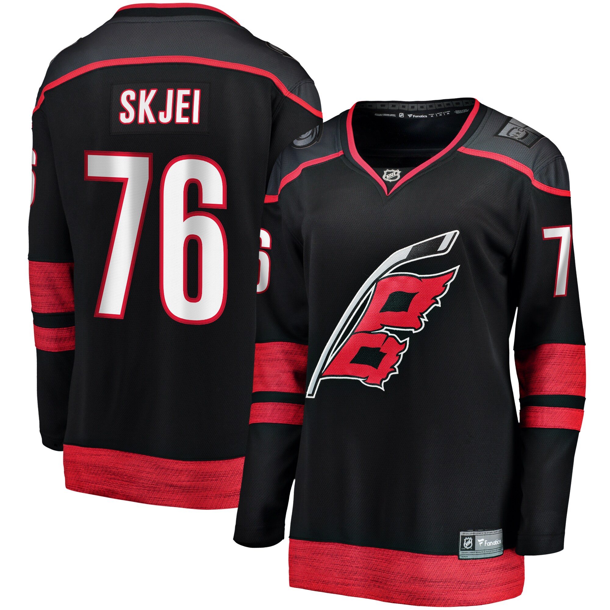 Brady Skjei Carolina Hurricanes Fanatics Women's Home Breakaway Player Jersey - Black cheap jerseys for sale - CheapJerseys.Shop