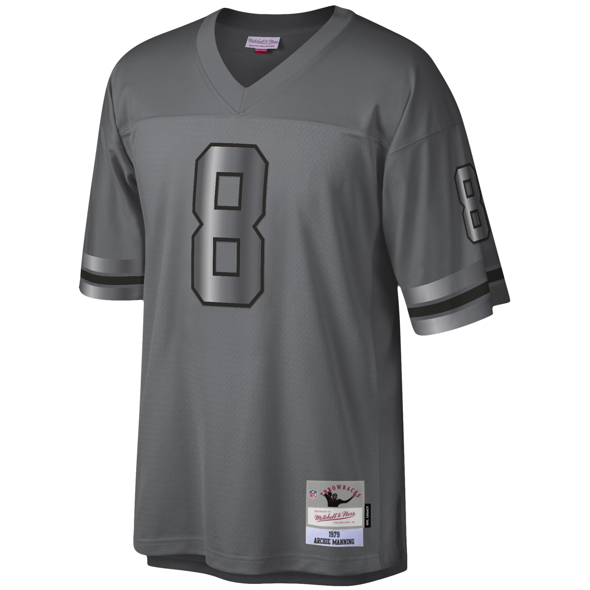 Archie Manning New Orleans Saints Mitchell & Ness 1979 Retired Player Metal Legacy Jersey - Charcoal cheap jerseys for sale - CheapJerseys.Shop