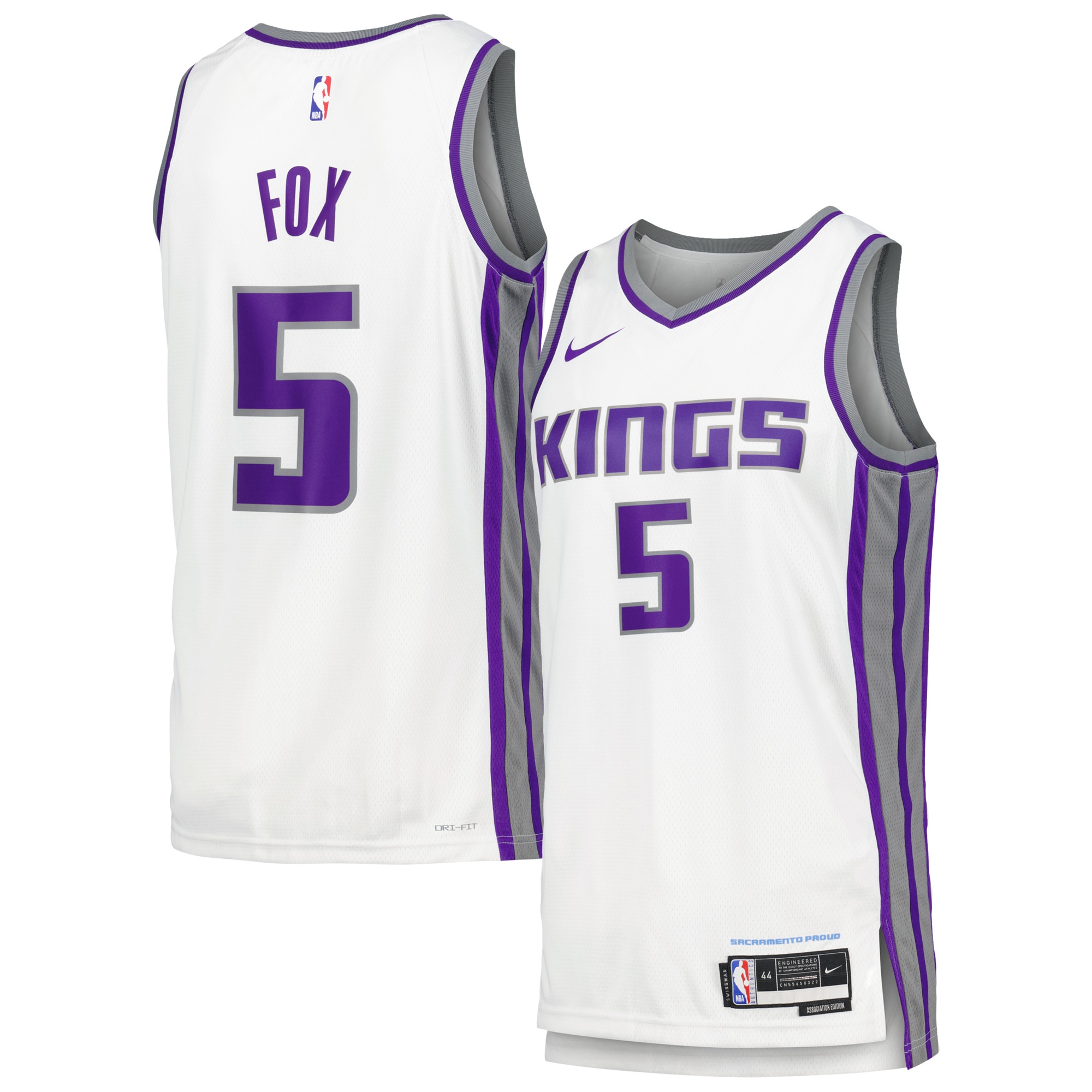 De'Aaron Fox Sacramento Kings Swingman Player Jersey - Association Edition - White cheap jerseys for sale - CheapJerseys.Shop
