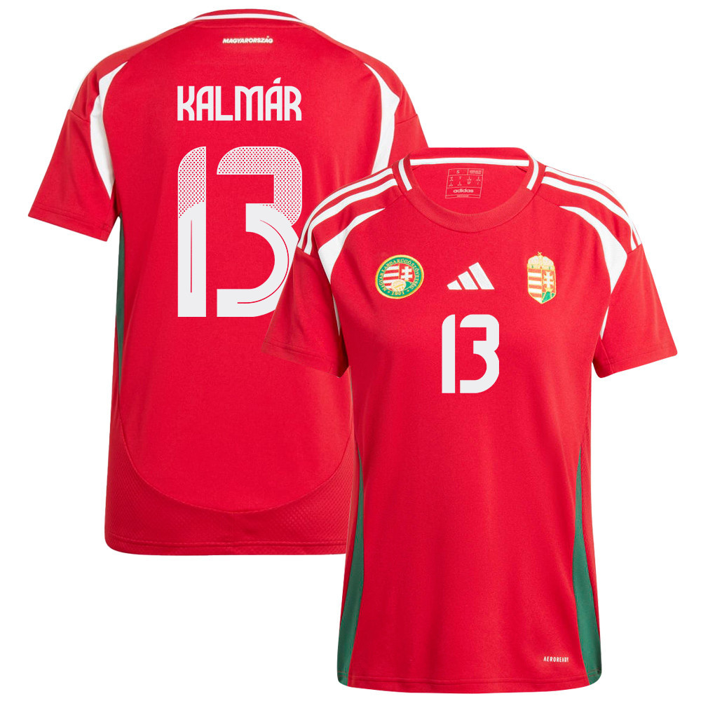 Zsolt Kalmár 13 Hungary National Team 2024/25 Home WOMEN Jersey - Red cheap jerseys for sale - CheapJerseys.Shop