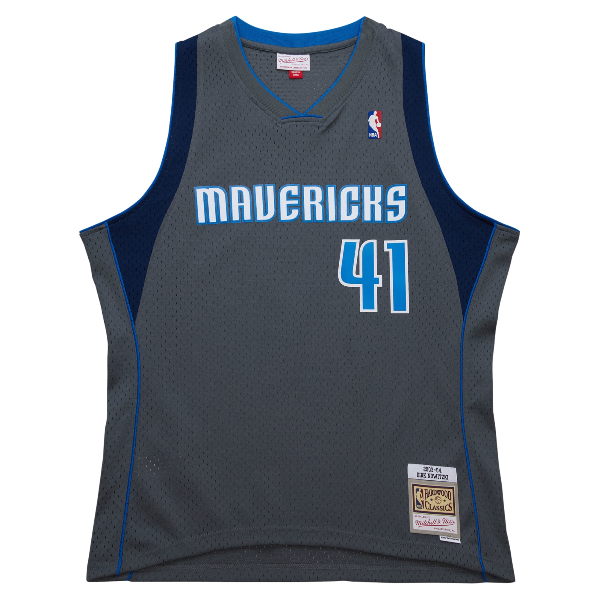Dirk Nowitzki Dallas Mavericks Mitchell & Ness 2003\/04 Hardwood Classics Swingman Jersey - Gray cheap jerseys for sale - CheapJerseys.Shop