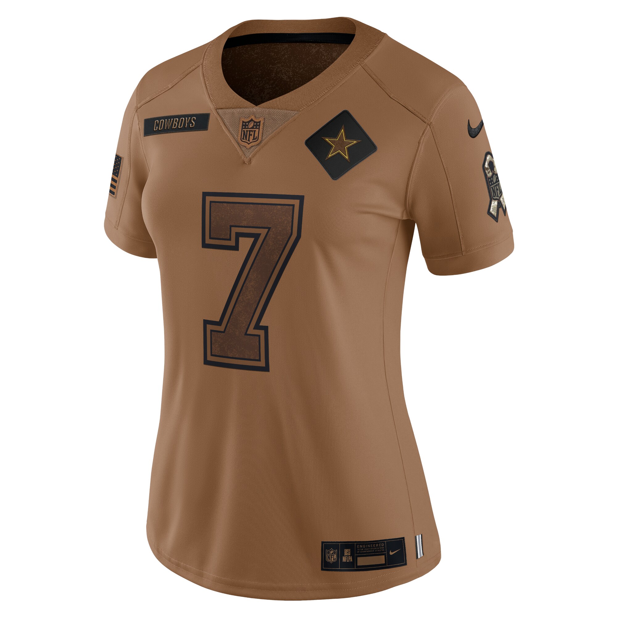 Trevon Diggs Dallas Cowboys Women's 2023 Salute To Service Limited Jersey - Brown cheap jerseys for sale - CheapJerseys.Shop