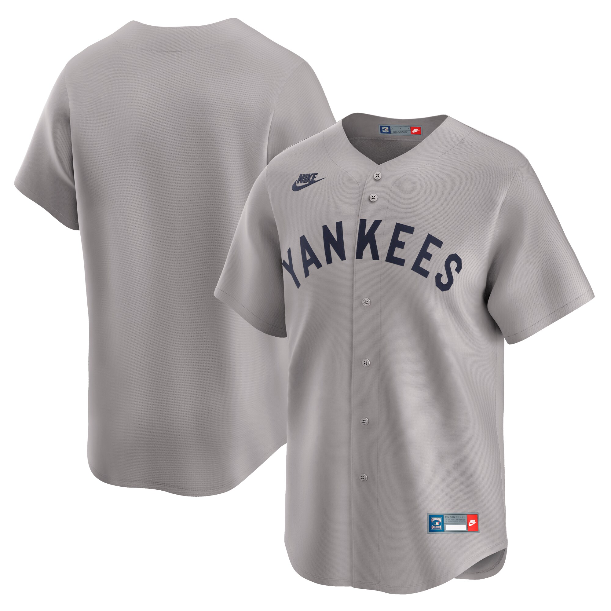 New York Yankees Cooperstown Collection Limited Jersey - Gray cheap jerseys for sale - CheapJerseys.Shop