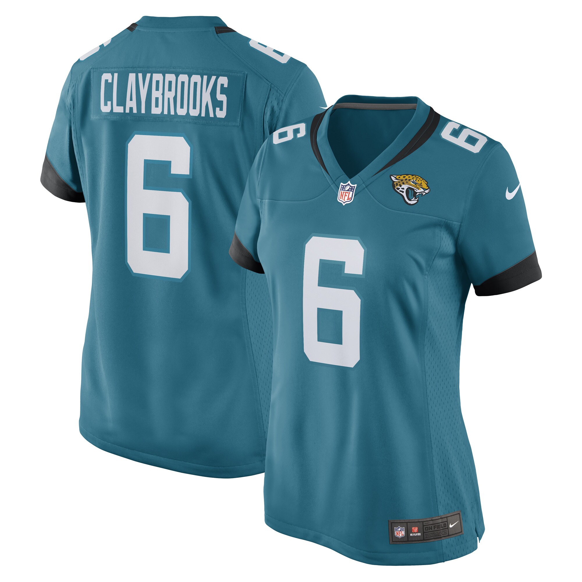 Chris Claybrooks Jacksonville Jaguars Women's Game Player Jersey - Teal cheap jerseys for sale - CheapJerseys.Shop