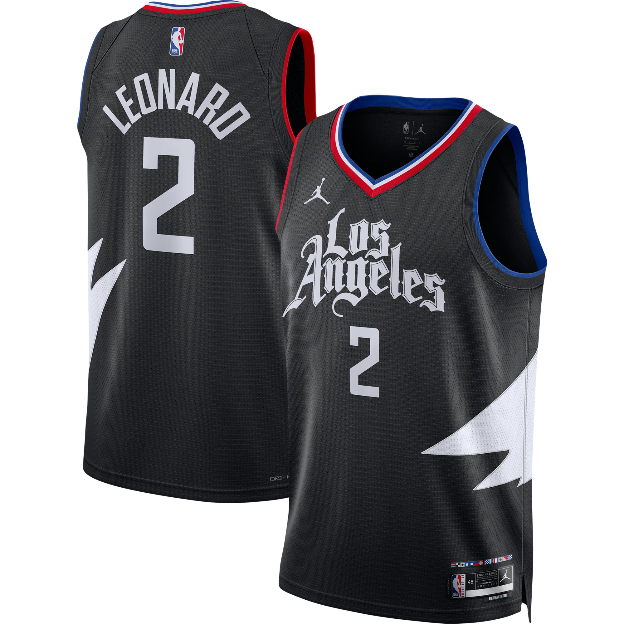 Kawhi Leonard LA Clippers Jordan Brand Unisex Swingman Jersey - Statement Edition - Black cheap jerseys for sale - CheapJerseys.Shop