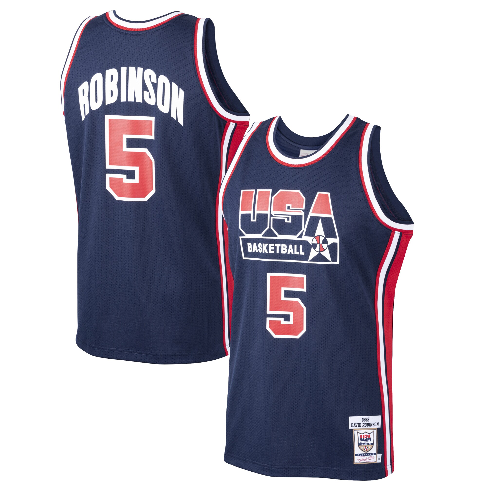 David Robinson USA Basketball Mitchell & Ness 1992 Dream Team Authentic Jersey - Navy cheap jerseys for sale - CheapJerseys.Shop